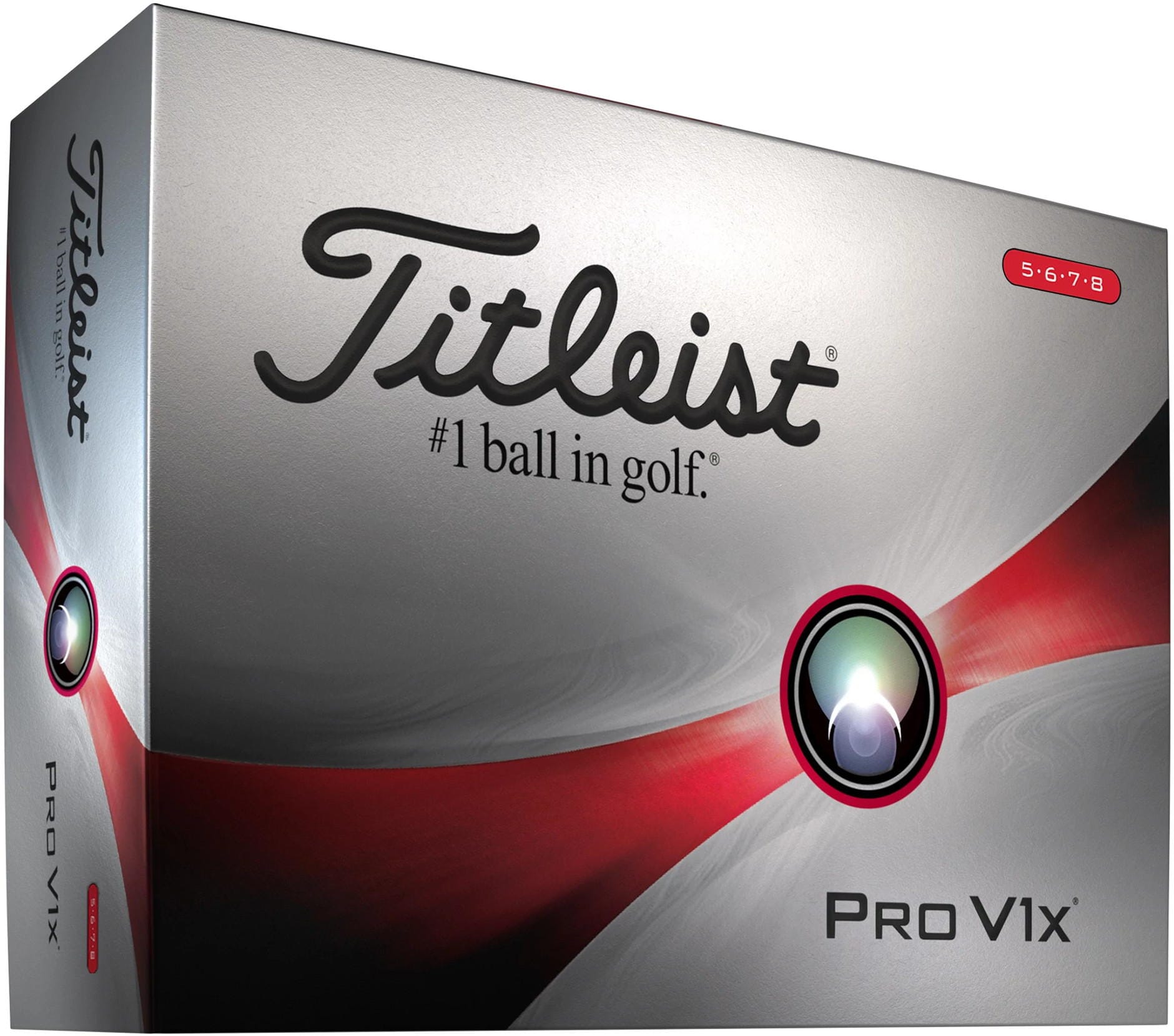 Titleist Pro V1x High Numbers Golfbälle, white