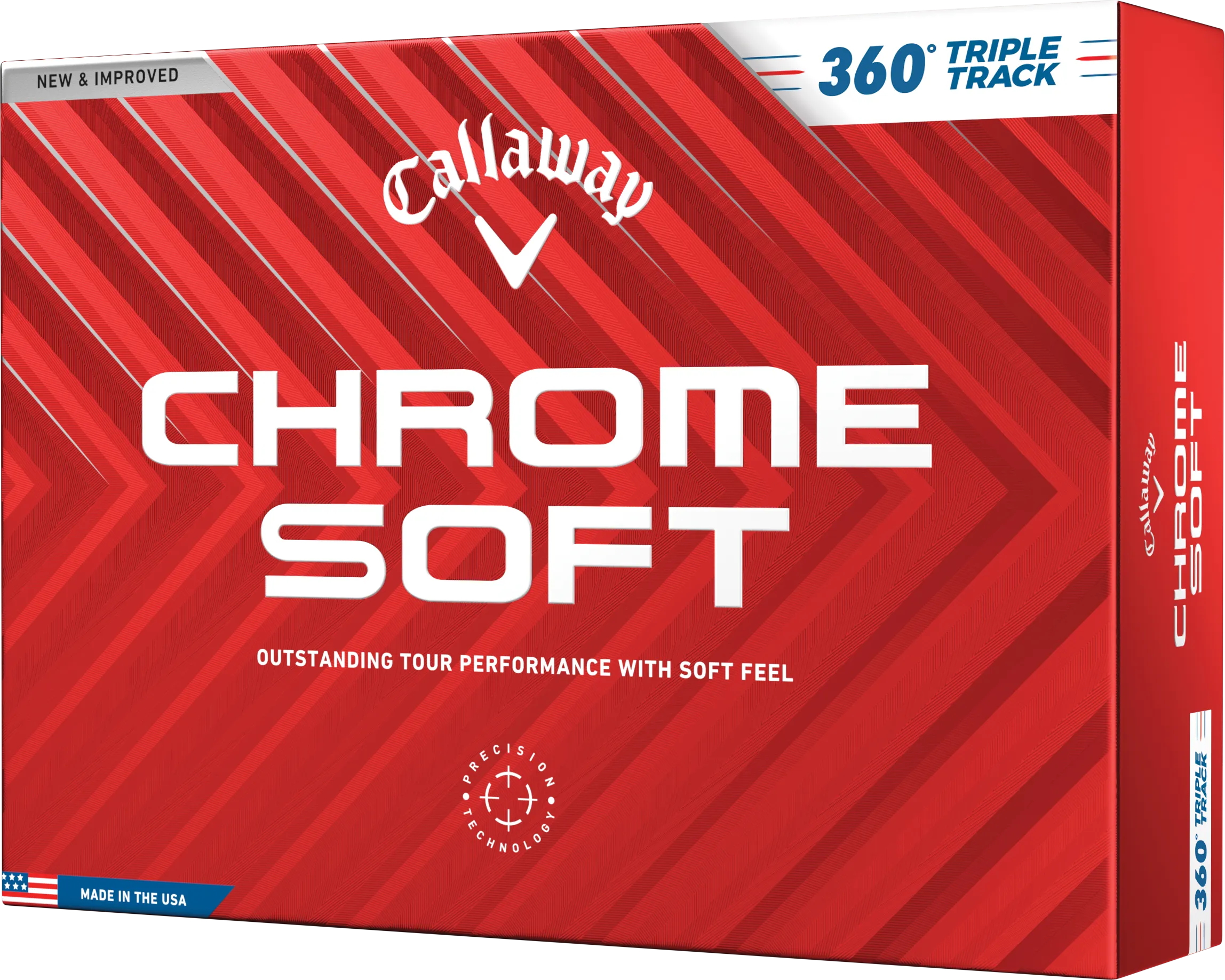 Callaway Chrome Soft 360 Triple Track Golfbälle, weiß