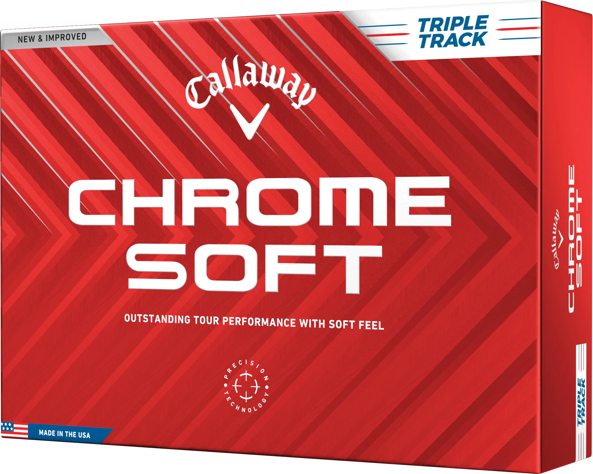 Callaway Chrome Soft Triple Track Golfbälle, weiß