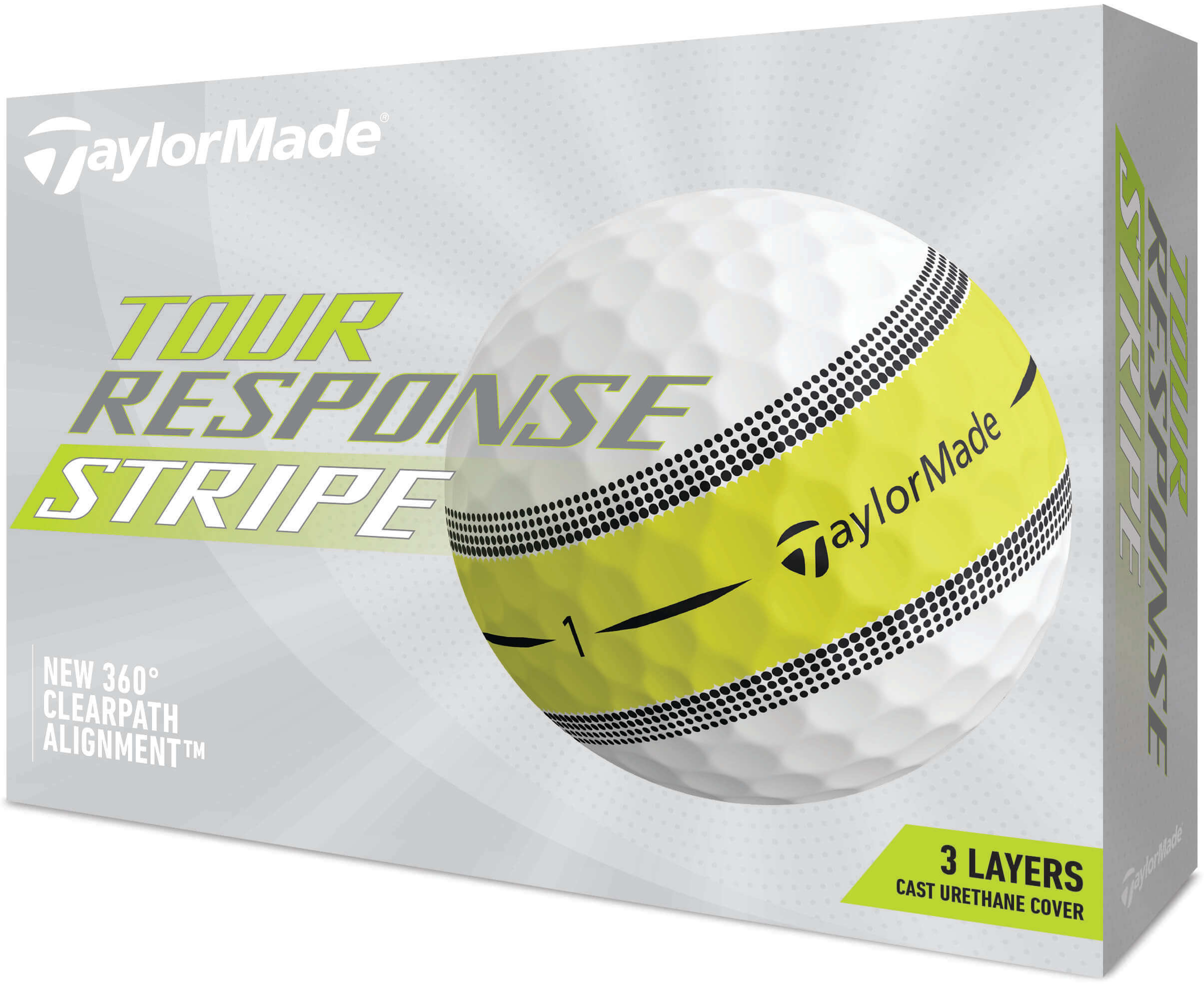 TaylorMade Tour Response Stripe Golfbälle, white