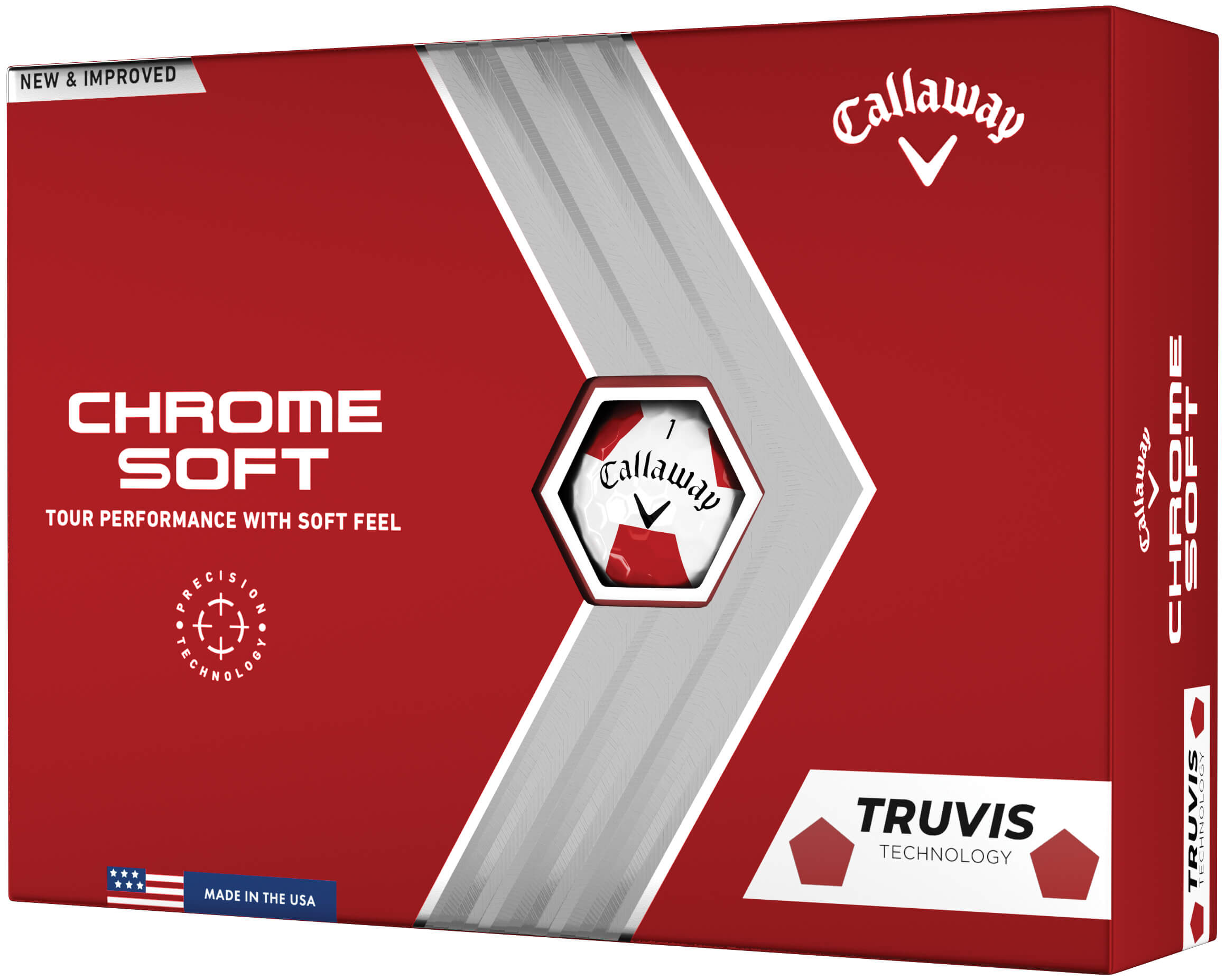 Callaway Chrome Soft TRUVIS Golfbälle, white