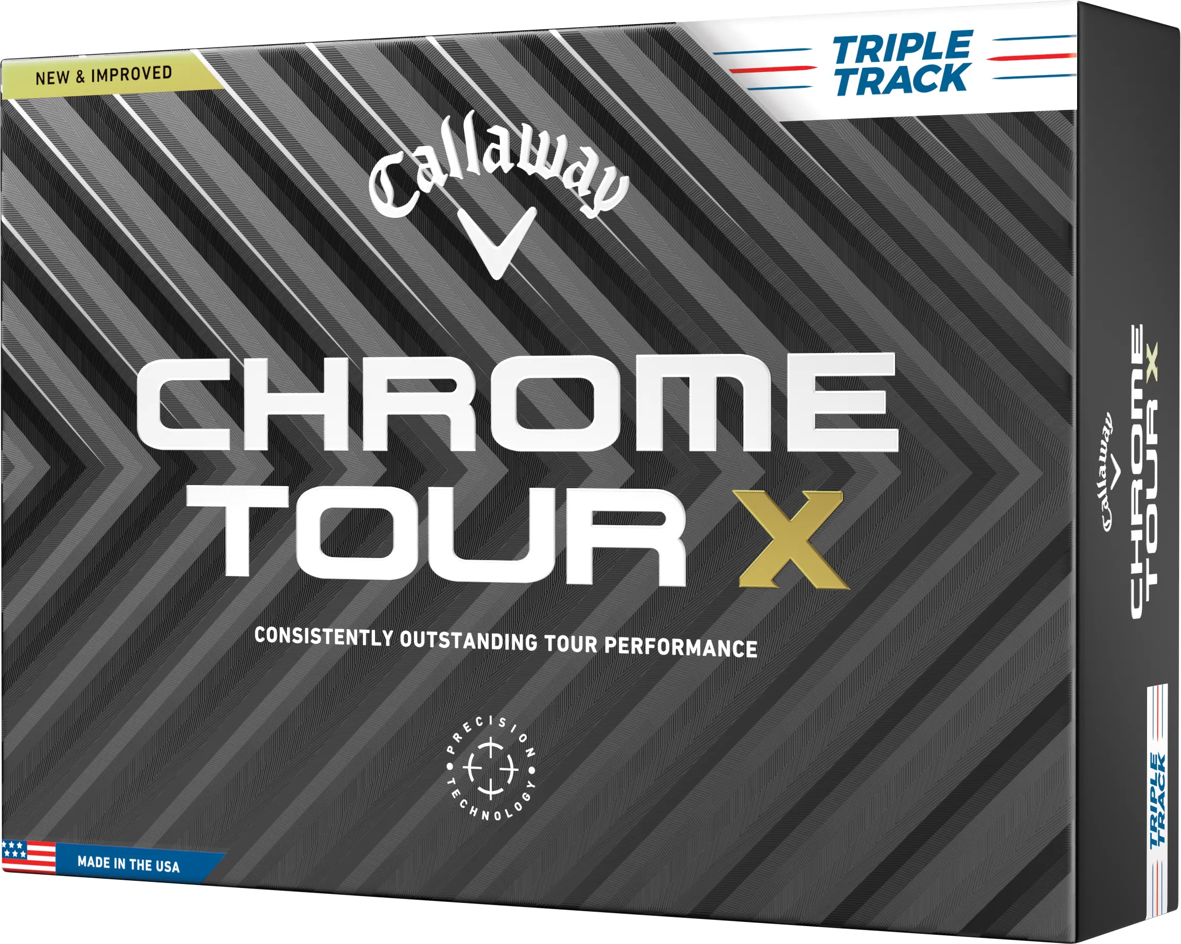 Callaway Chrome Tour X Triple Track Golfbälle, weiß