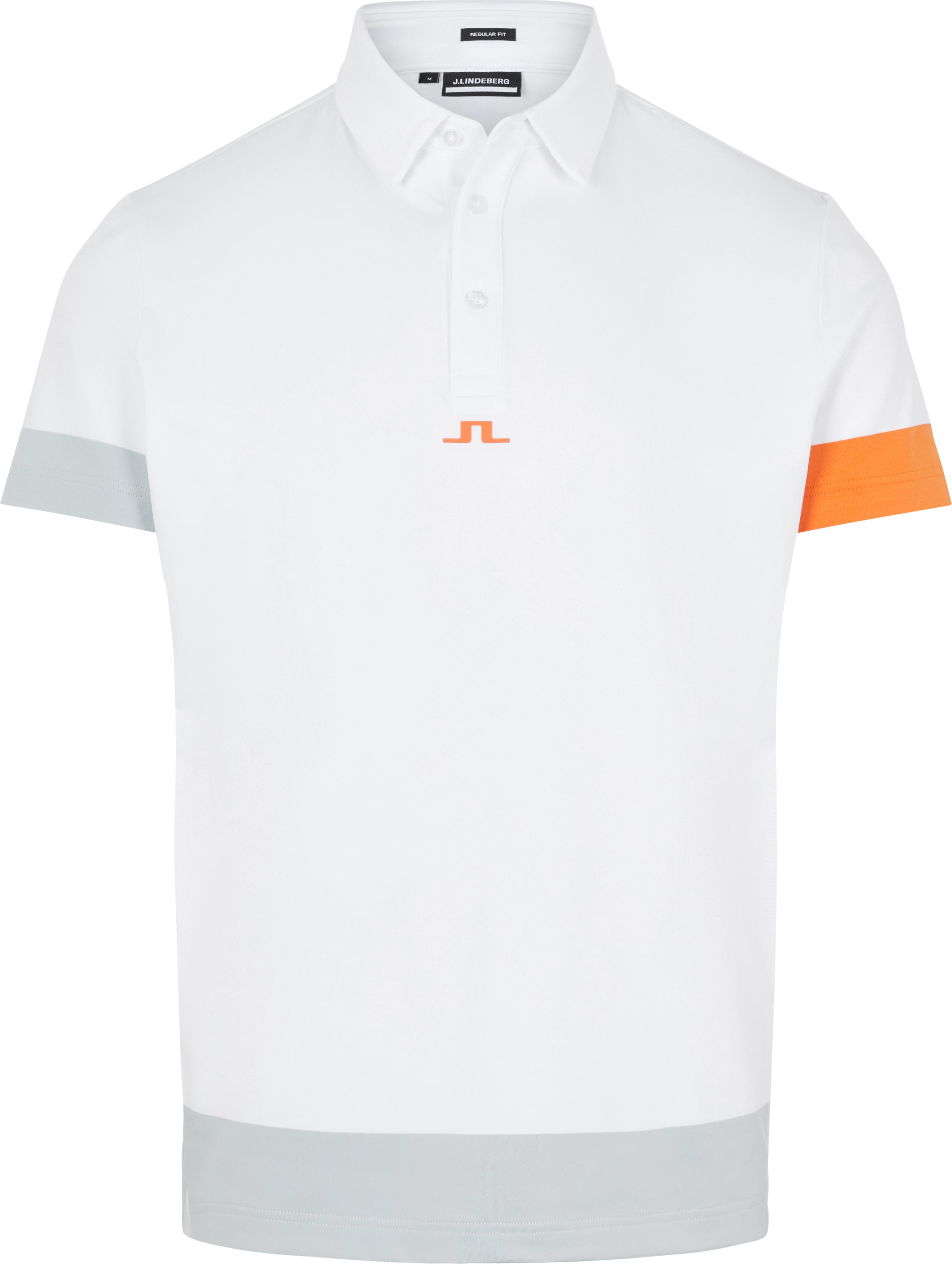 J.Lindeberg Per Regular Fit Golf Polo, white