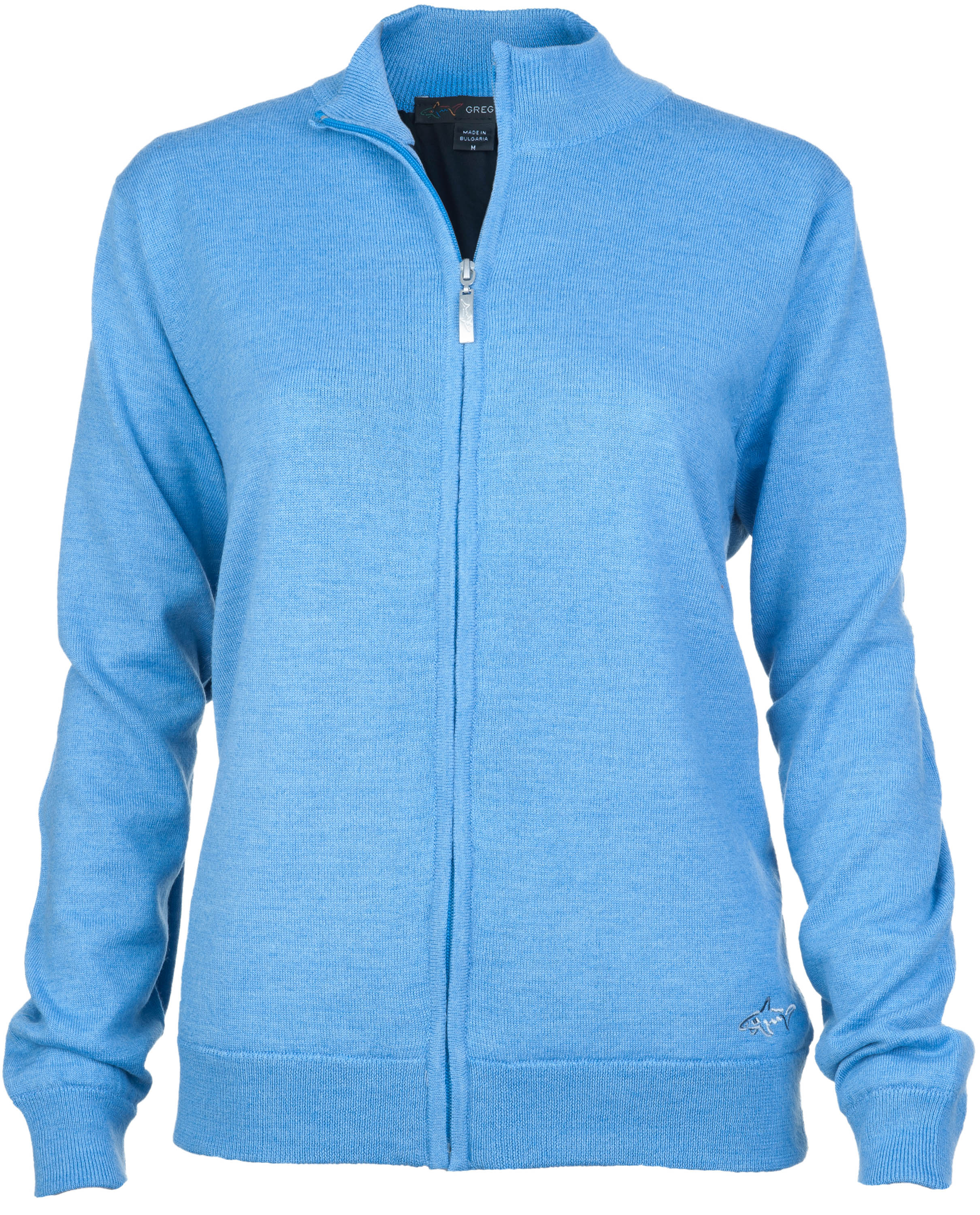Greg Norman Windbreaker Lined Full-Zip Sweater, polar heather
