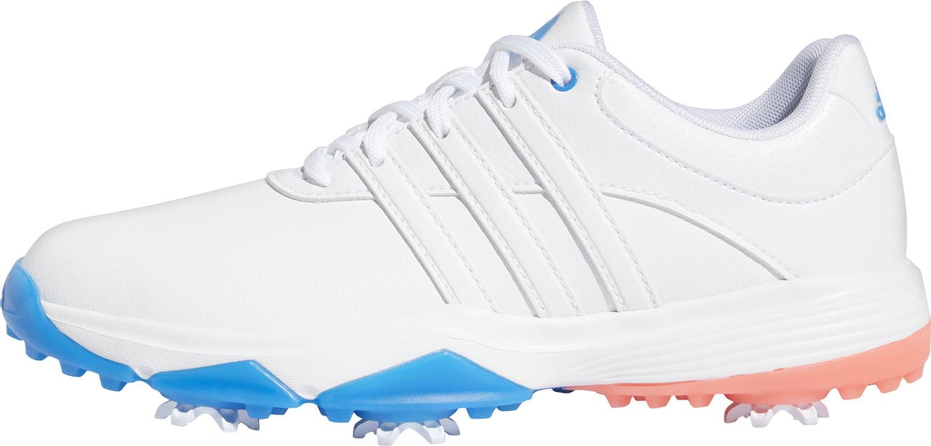 adidas JR Tour360 22 Golfschuh, white/iron/blue