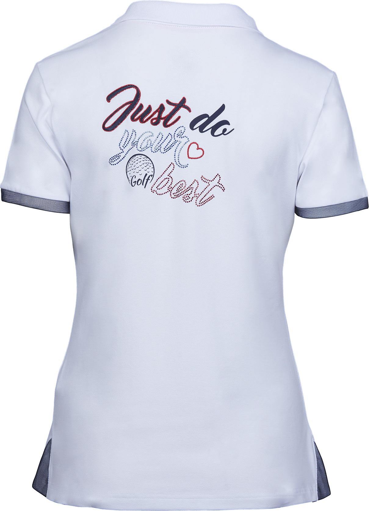 girls golf Just do your best Polo, white