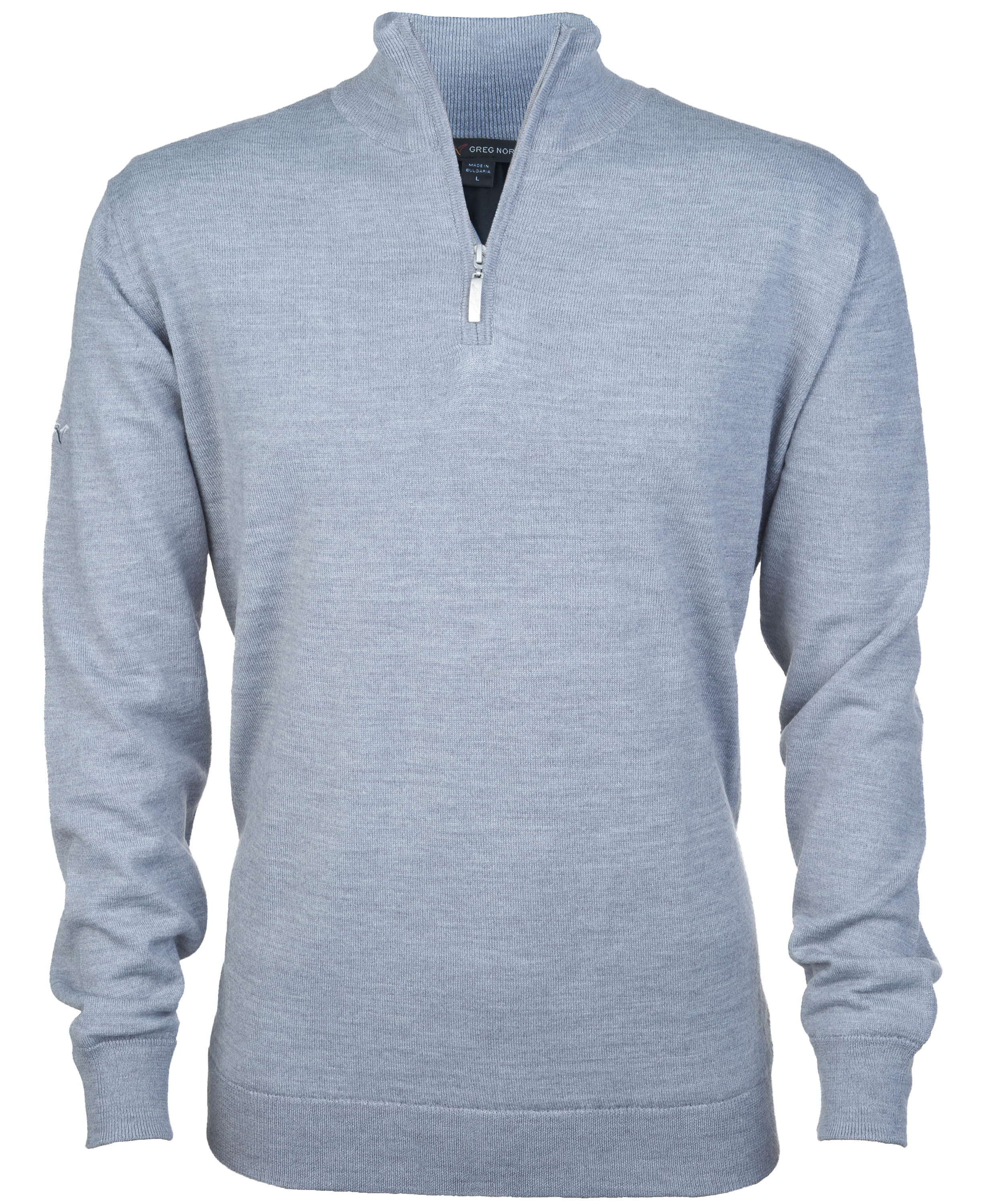 Greg Norman Windbreaker Lined 1/4 Zip Sweater, grey (steel)