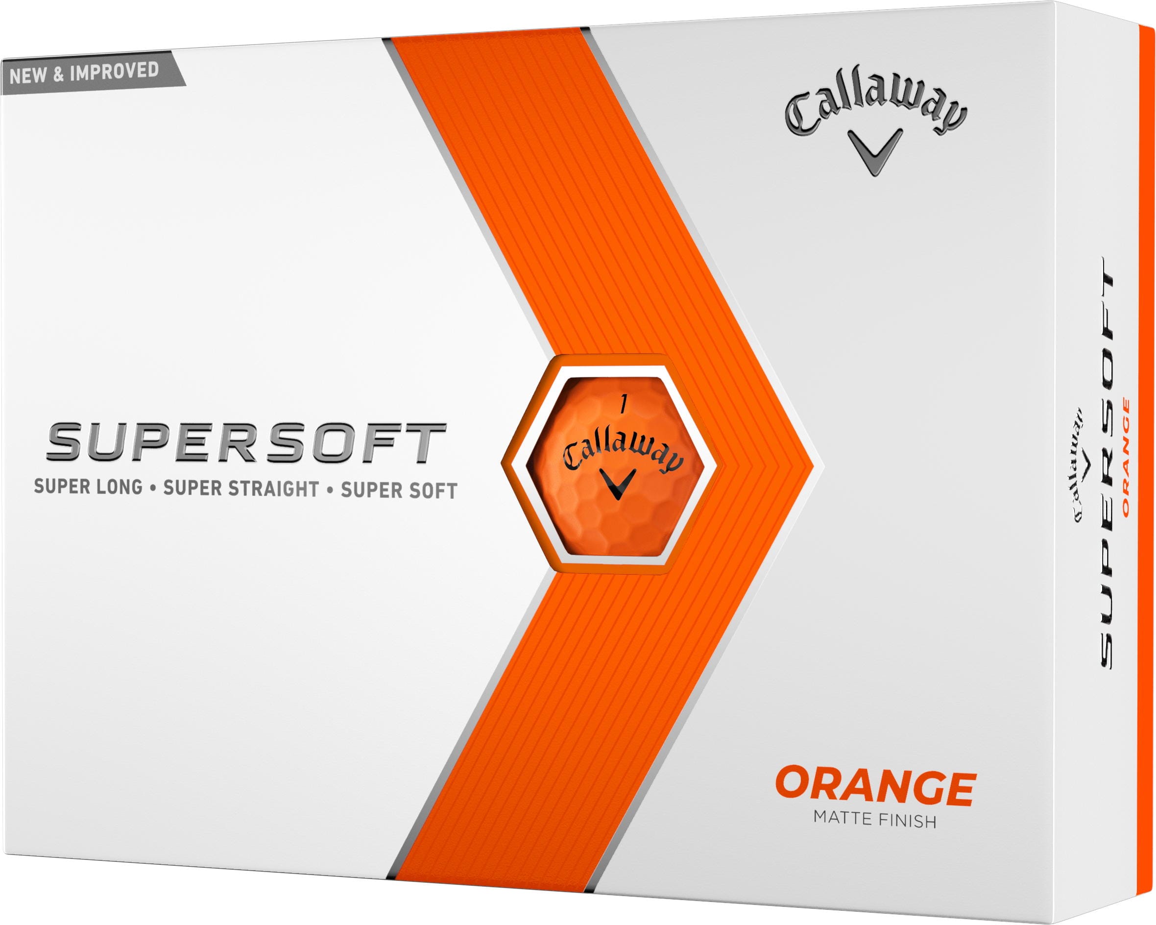 Callaway Supersoft Golfbälle, matte orange
