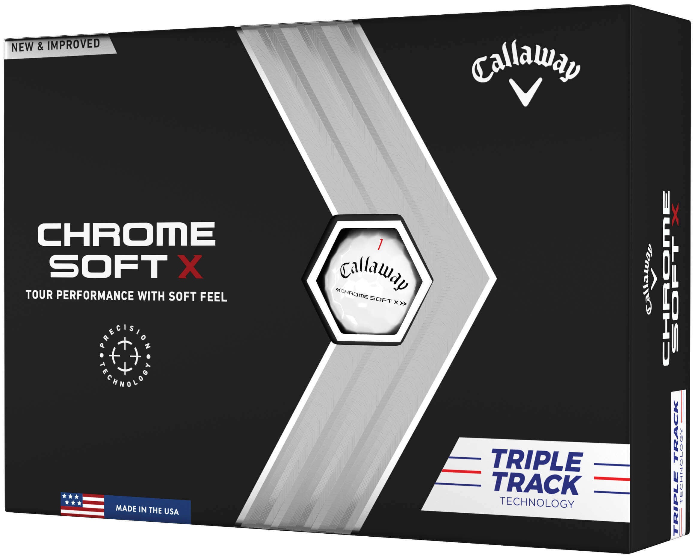 Callaway Chrome Soft X Triple Track Technology Golfbälle, white