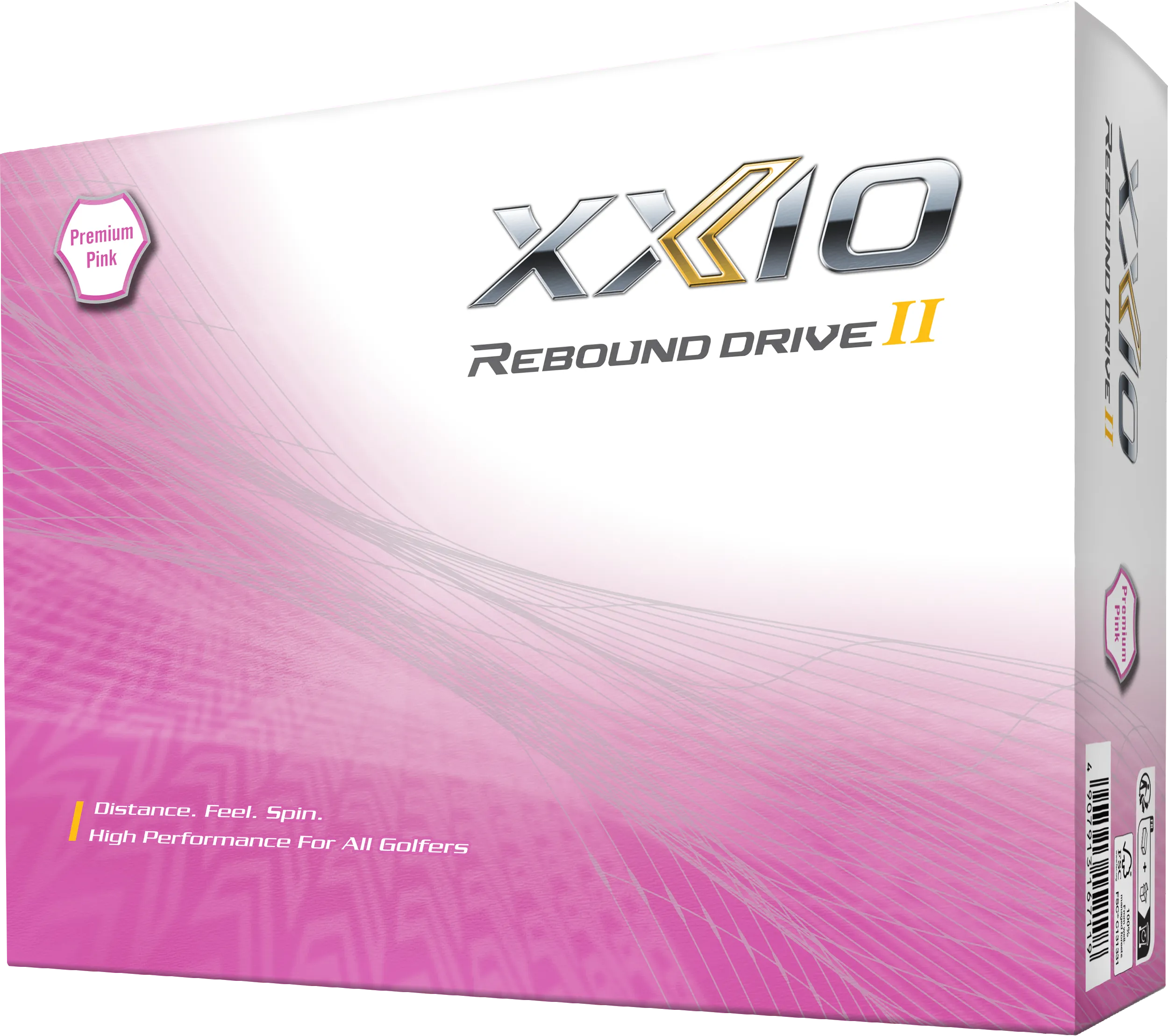 XXIO Rebound Drive II Golfbälle, weiß/rosa