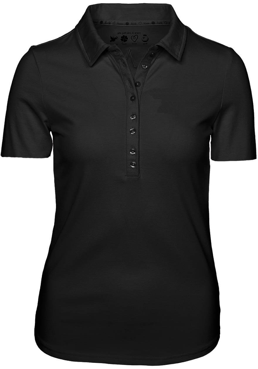 girls golf Sophy Basic Polo, black