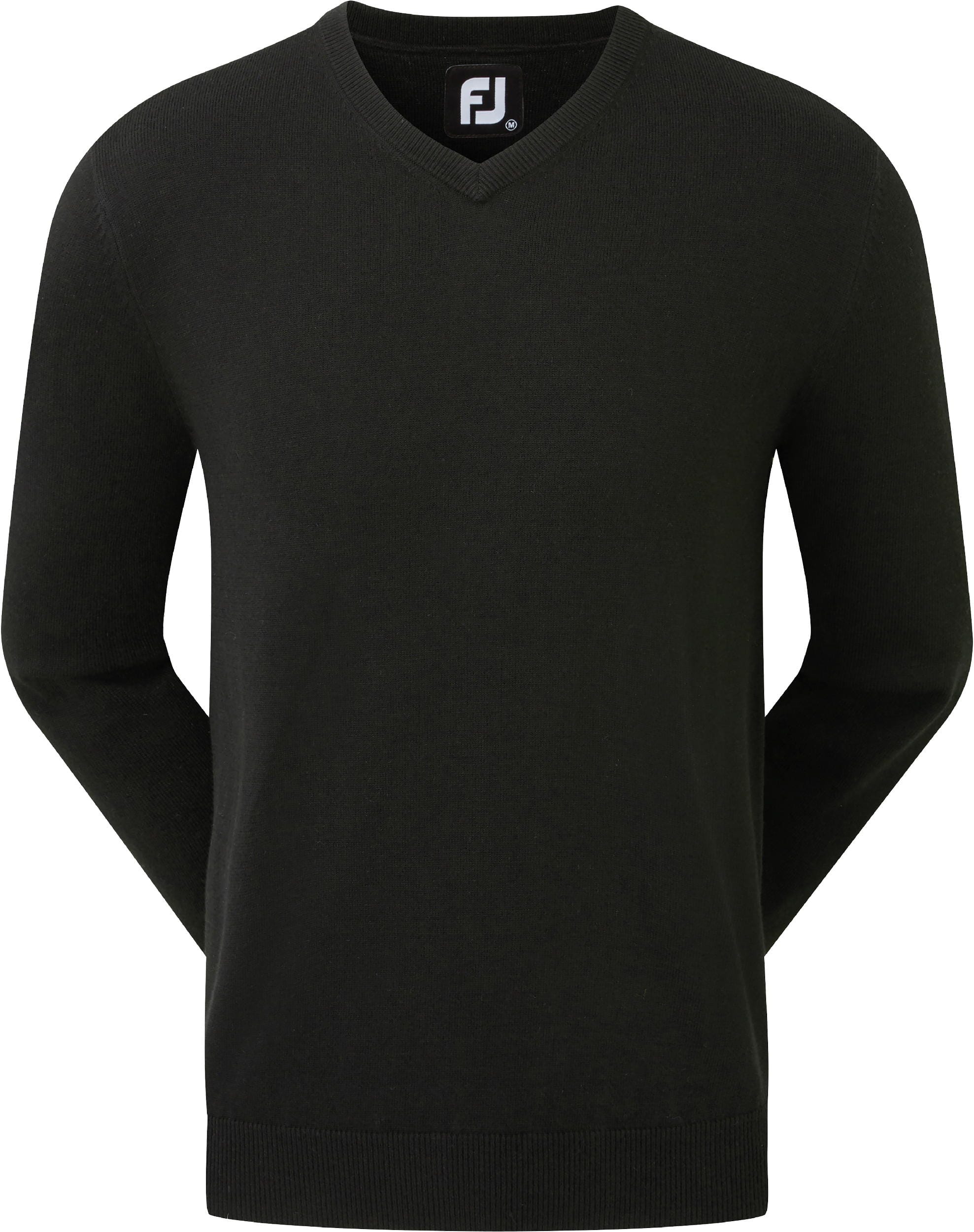FootJoy Wool Blend V-Neck Pullover, black