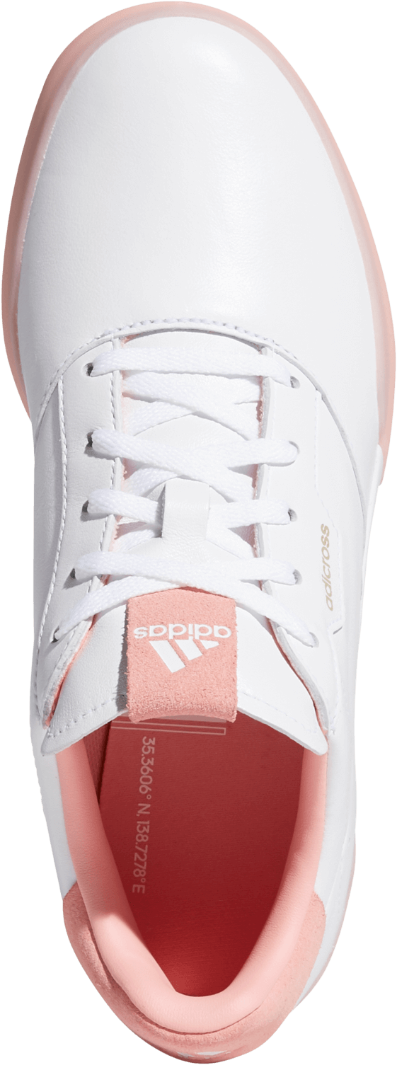 adidas Adicross Retro Golfschuh, white/pink/white