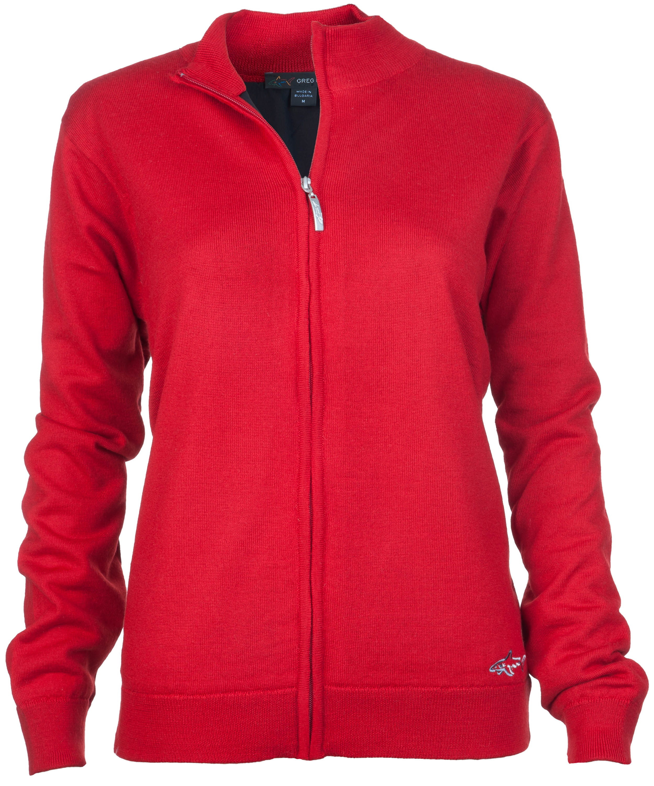 Greg Norman Windbreaker Lined Full-Zip Sweater, red