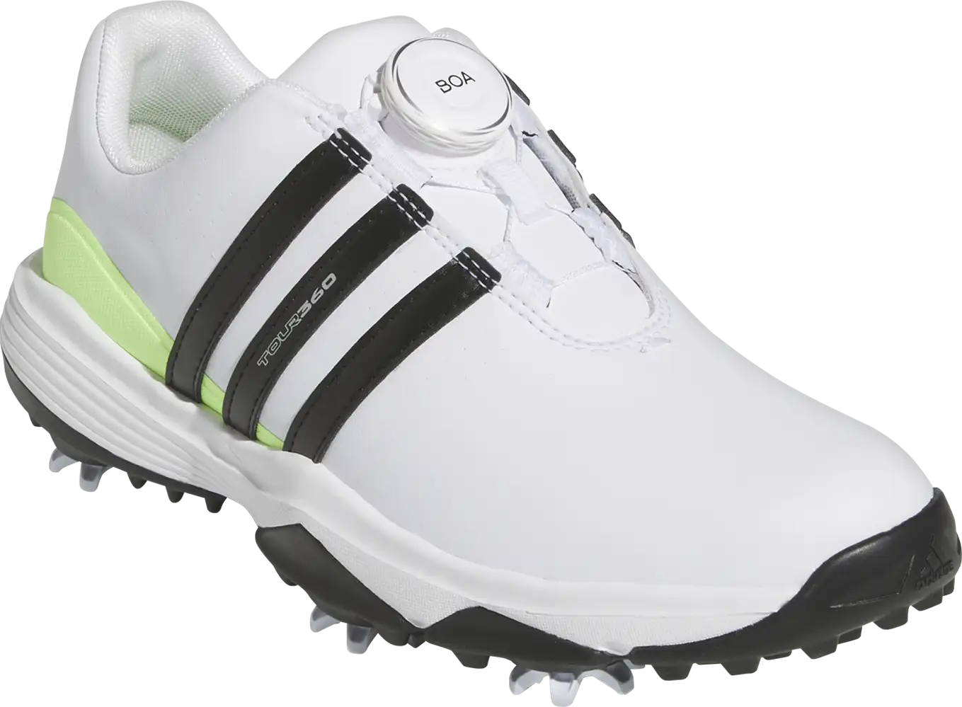 adidas JR Tour360 BOA 2024 Golfschuh, weiß/schwarz