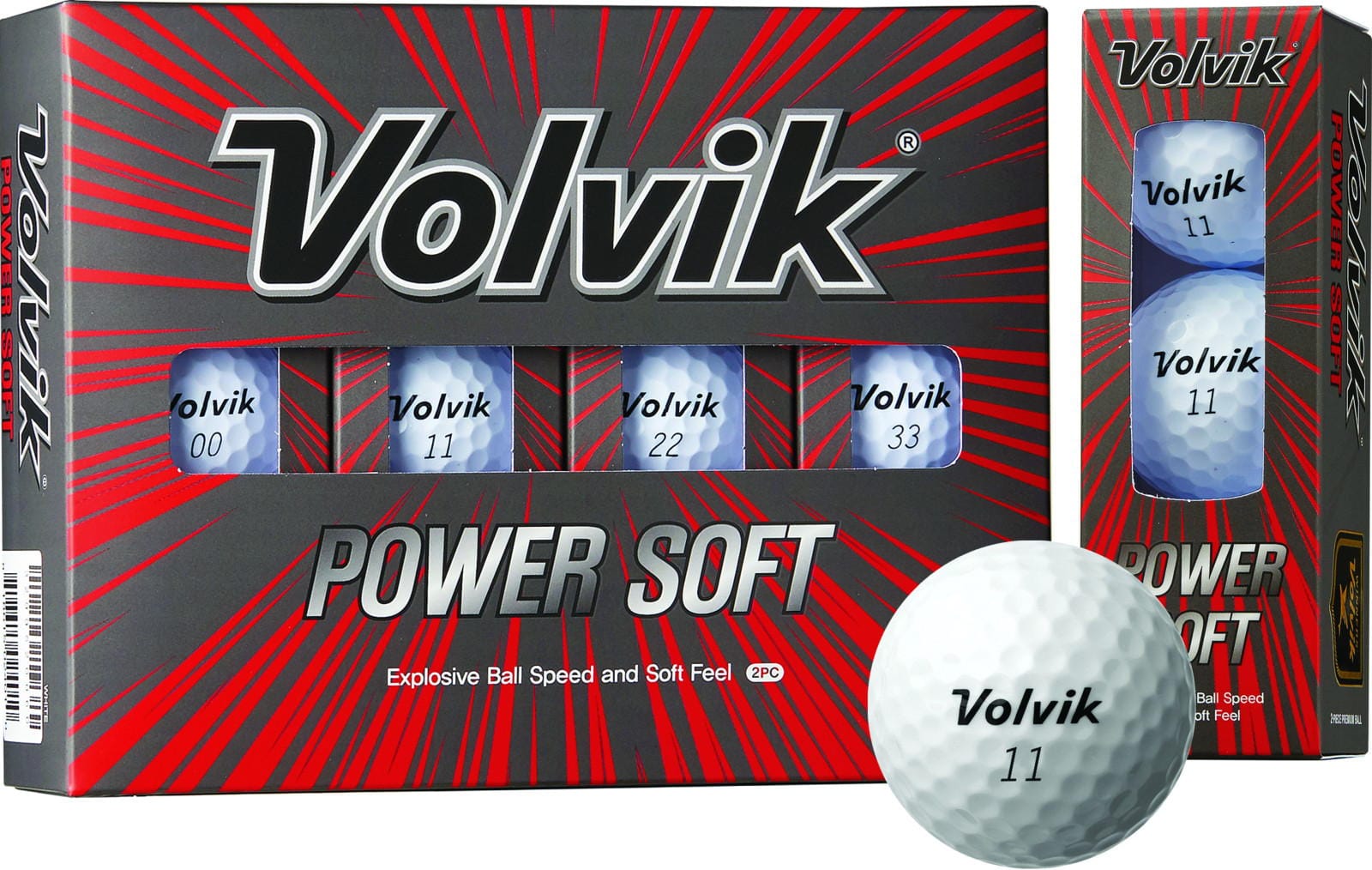 Volvik Power Soft Golfbälle, white