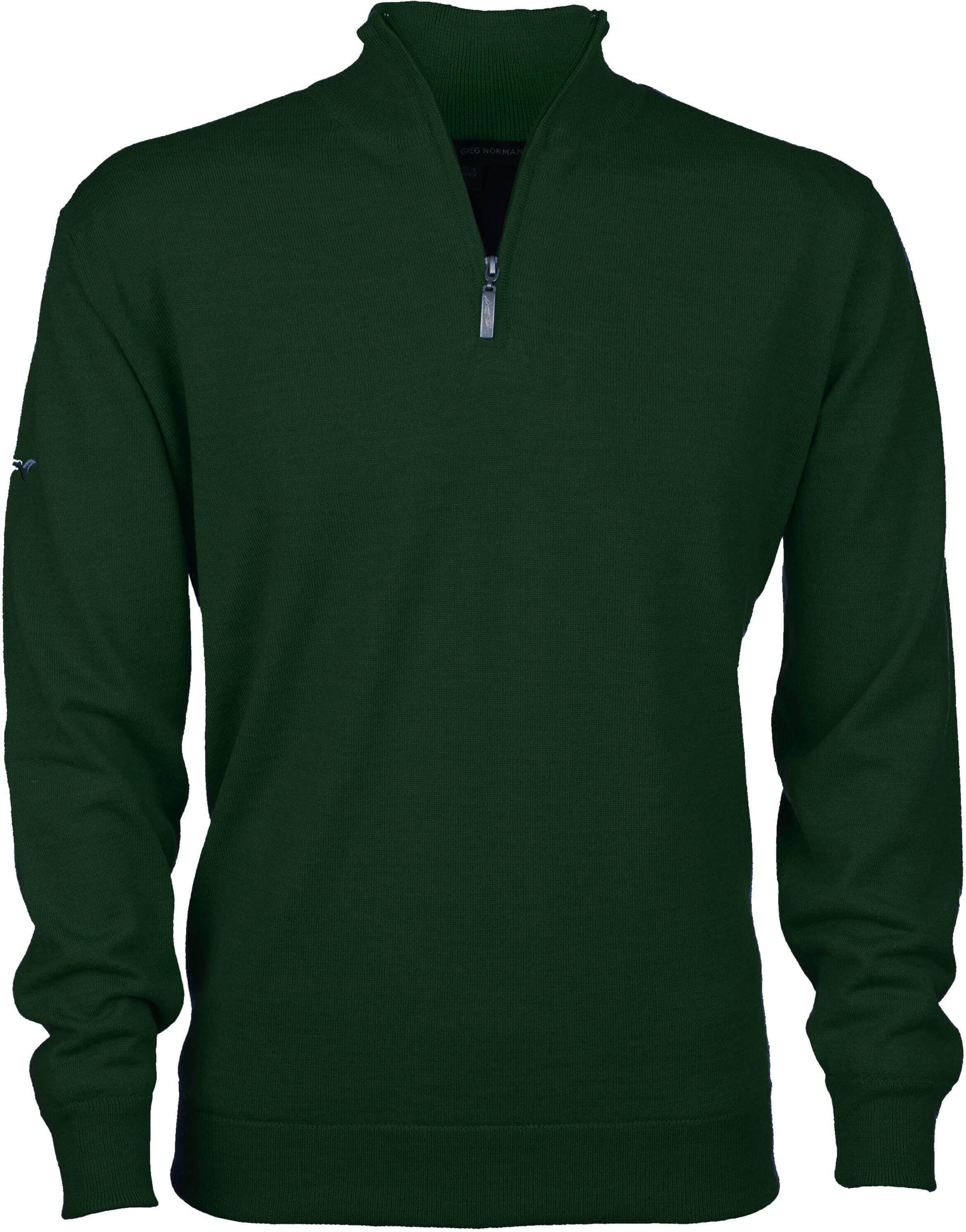 Greg Norman Windbreaker Lined 1/4 Zip Sweater, green