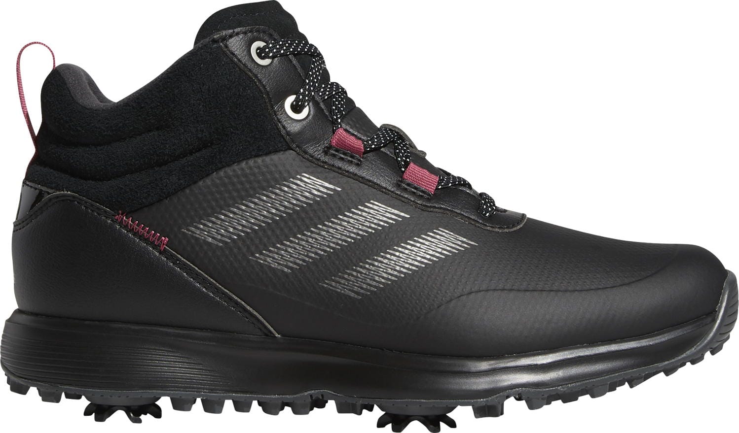 adidas S2G MID Boot Golfschuh, black/silver/pink