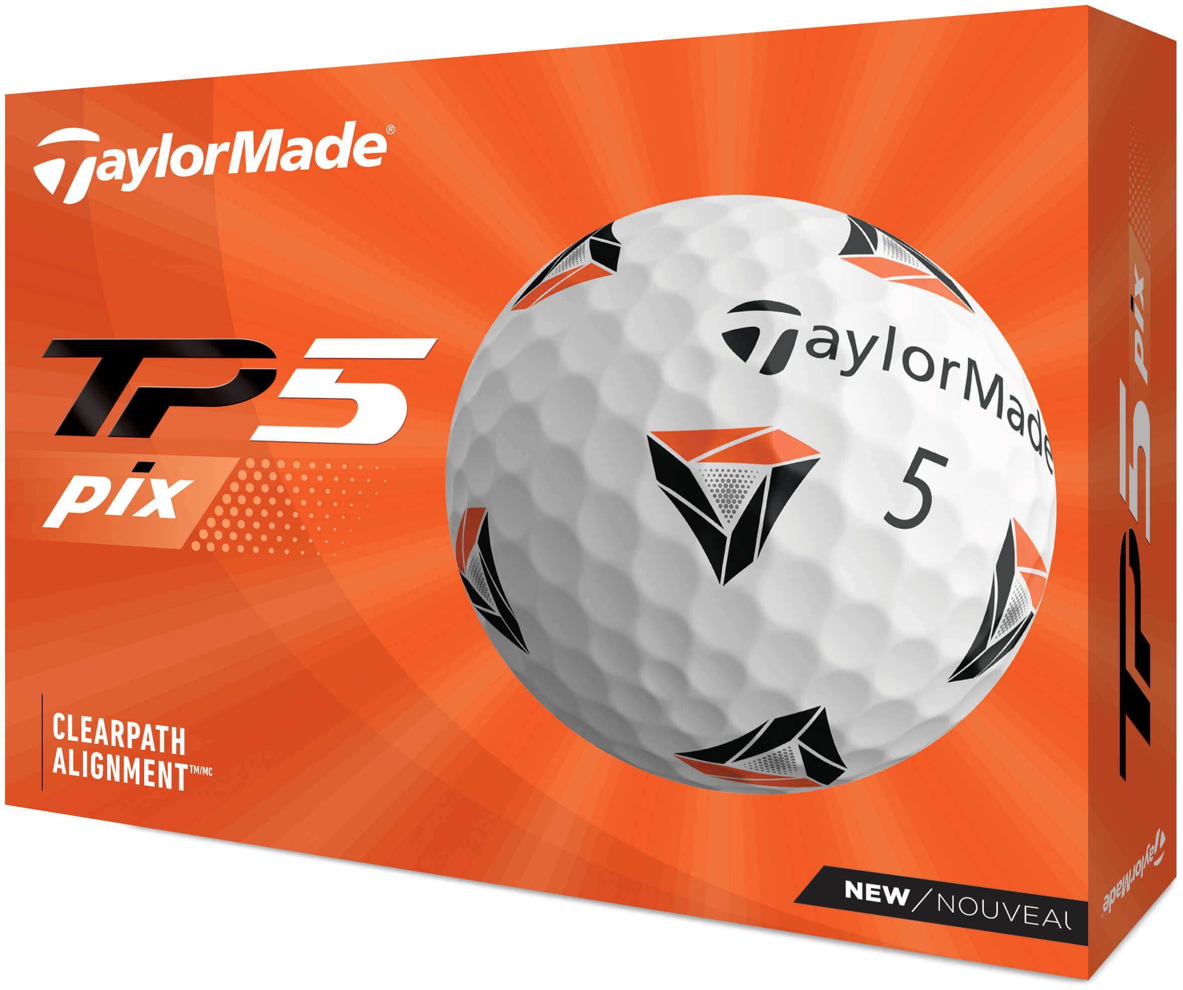 TaylorMade TP5 pix Golfbälle, white