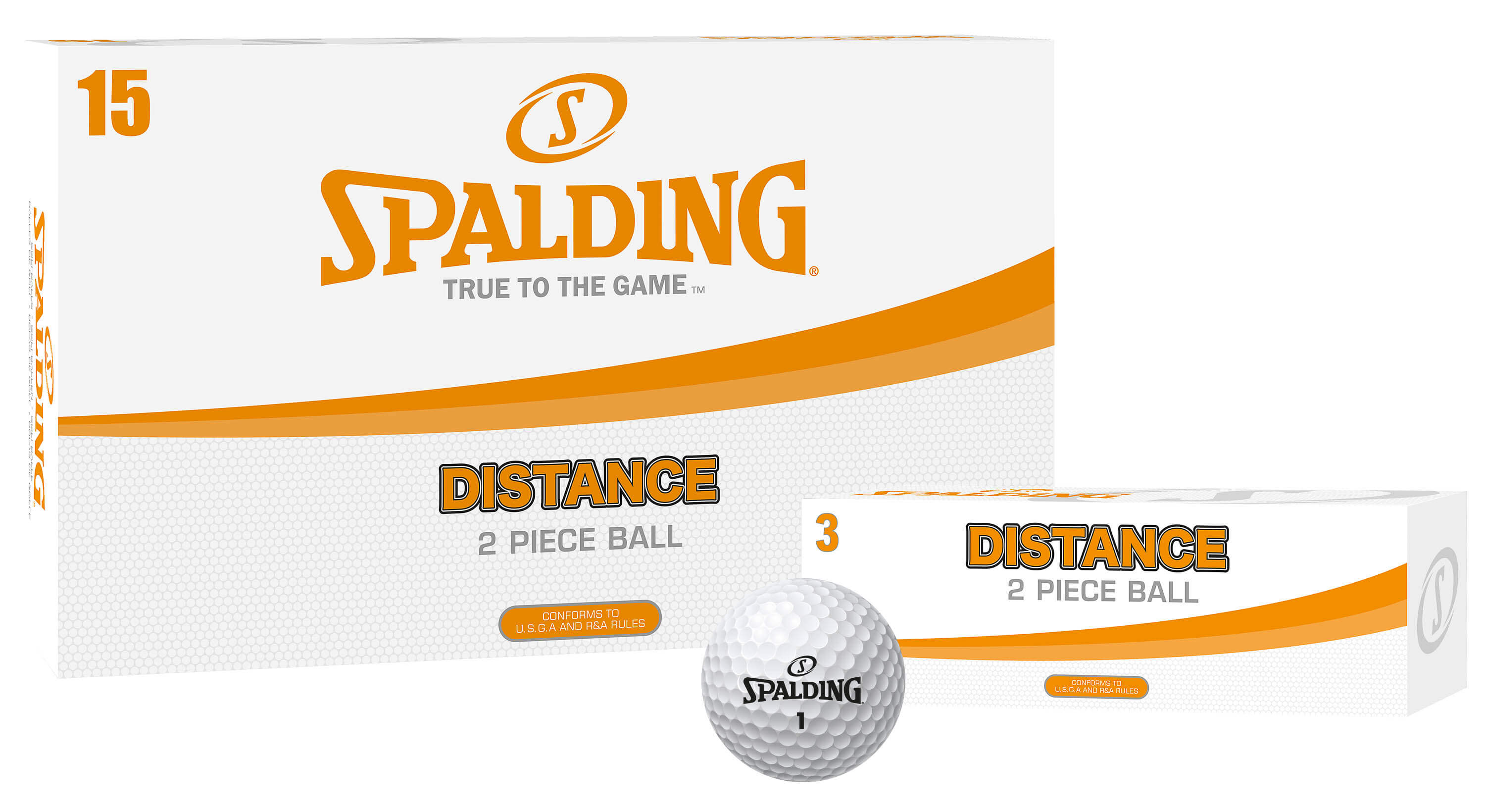 Spalding Distance Golfbälle, white