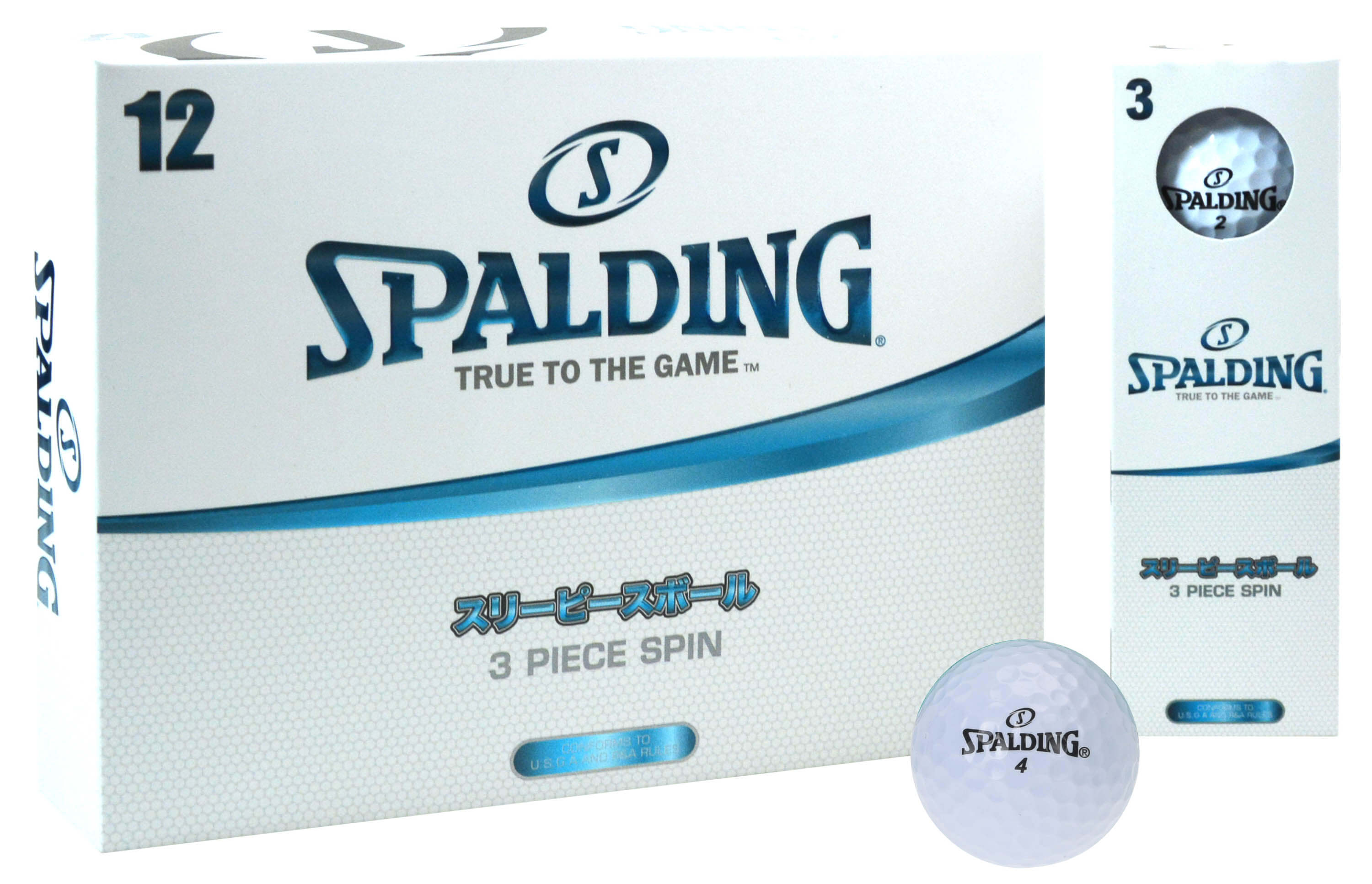 Spalding Spin Golfbälle, white