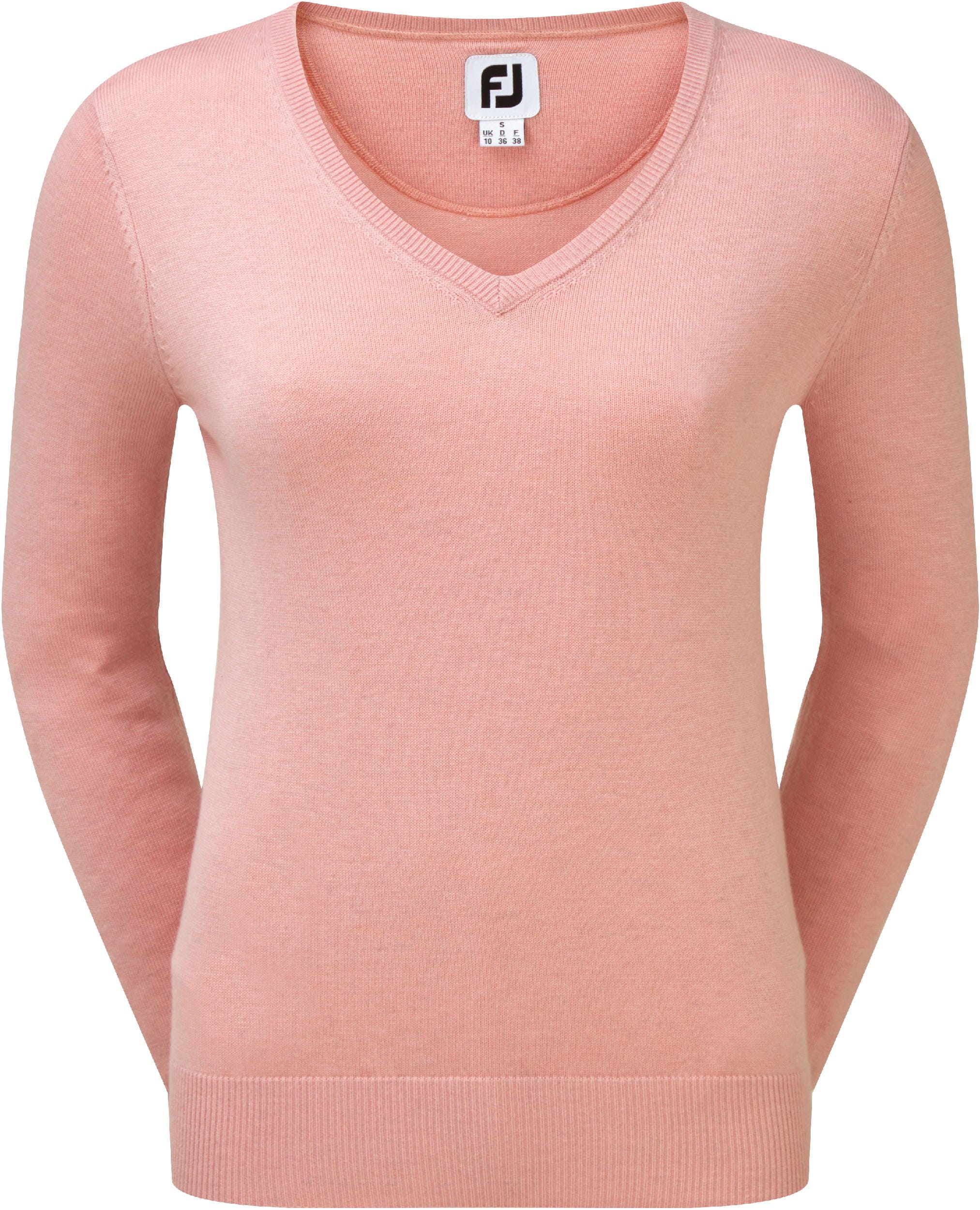 FootJoy Wool Blend V-Neck Pullover, pink