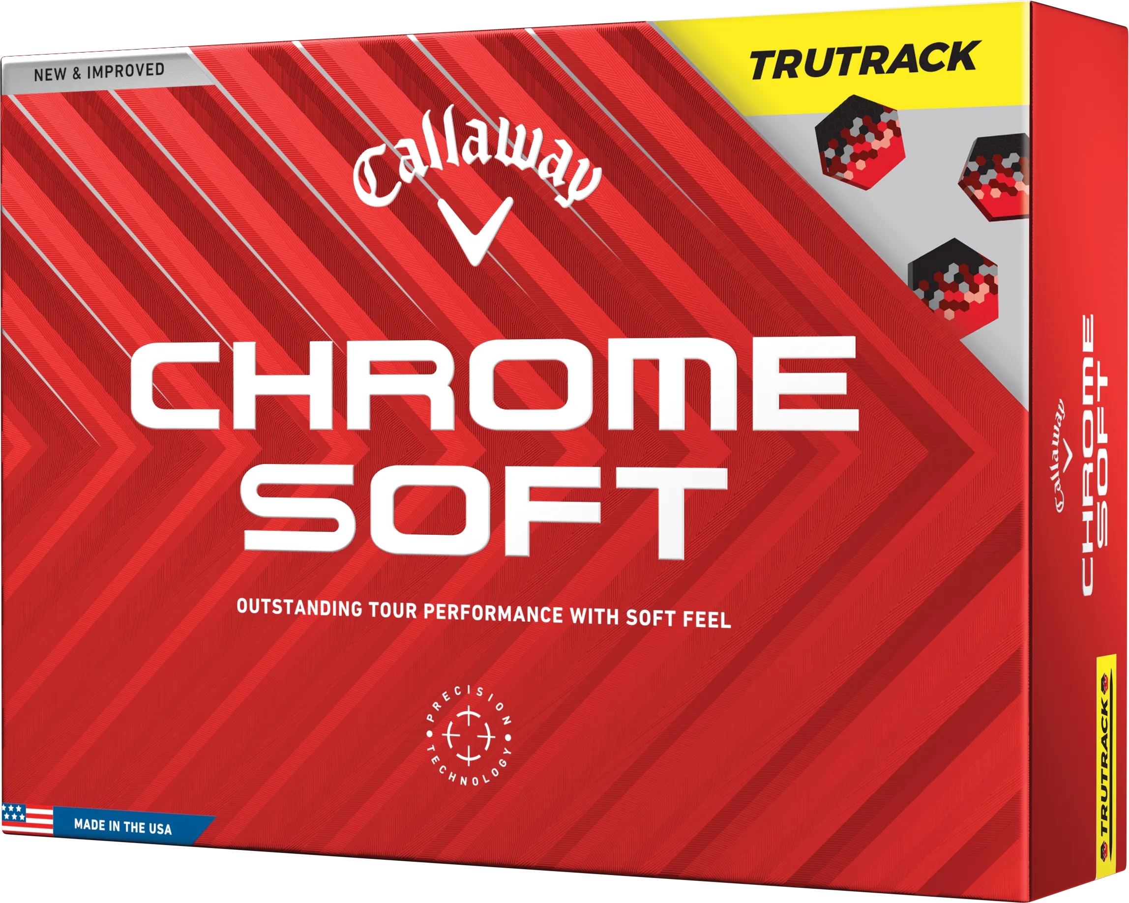 Callaway Chrome Soft TruTrack Golfbälle, gelb