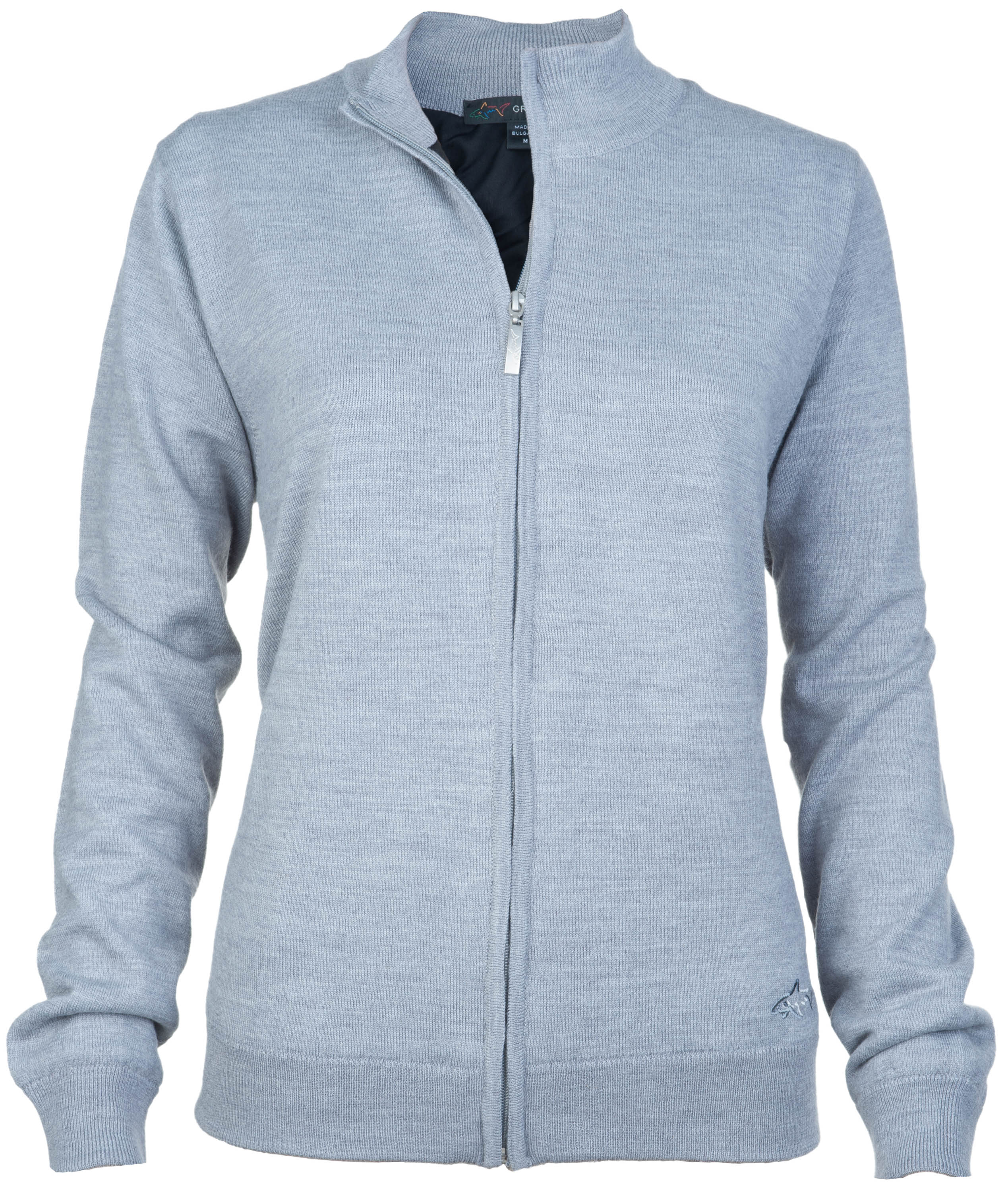 Greg Norman Women Windbreaker Lined Full-Zip Sweater, grey