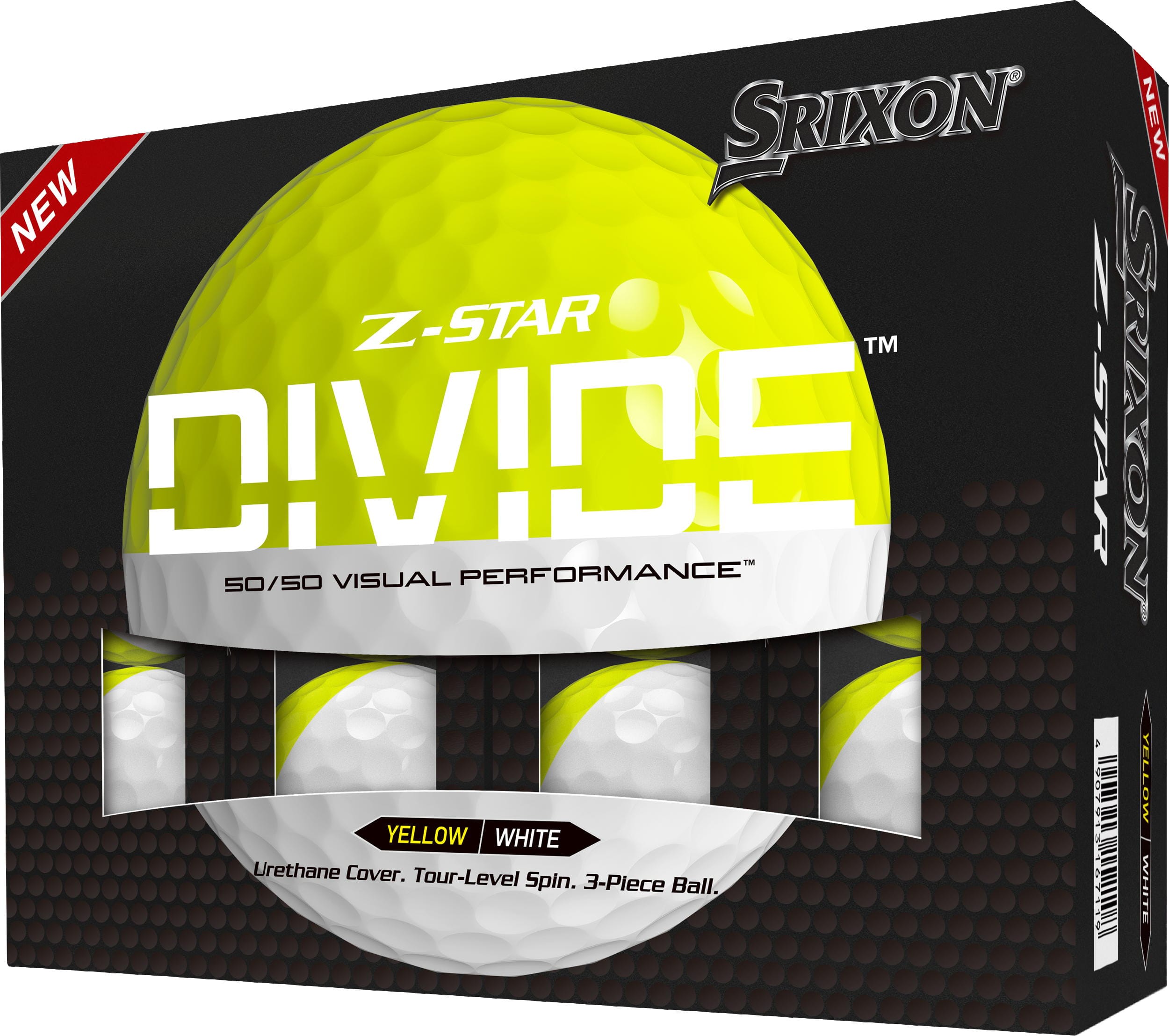 Srixon Z-STAR DIVIDE Golfbälle, white/yellow
