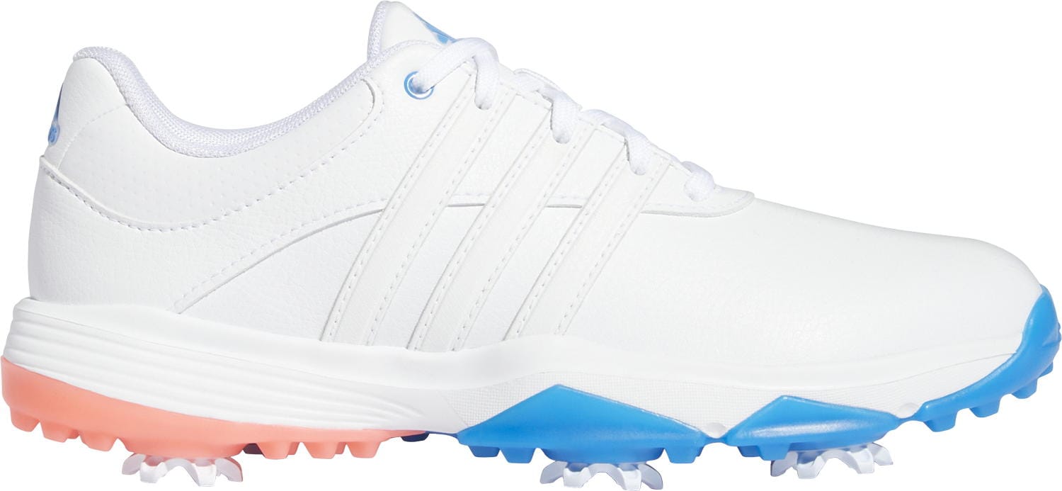 adidas JR Tour360 22 Golfschuh, white/iron/blue
