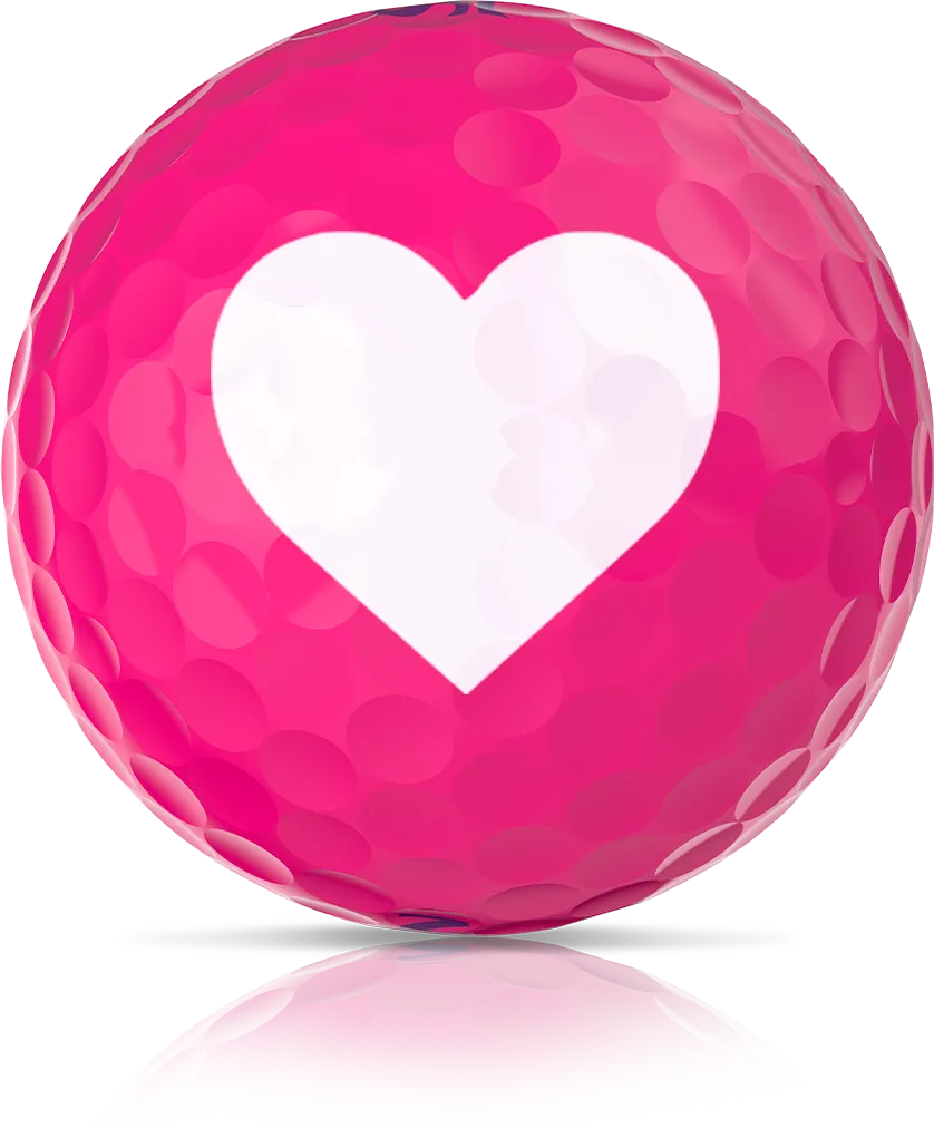 Srixon Soft Feel Lady Heart Limited Edition Golfbälle, rosa/weiß