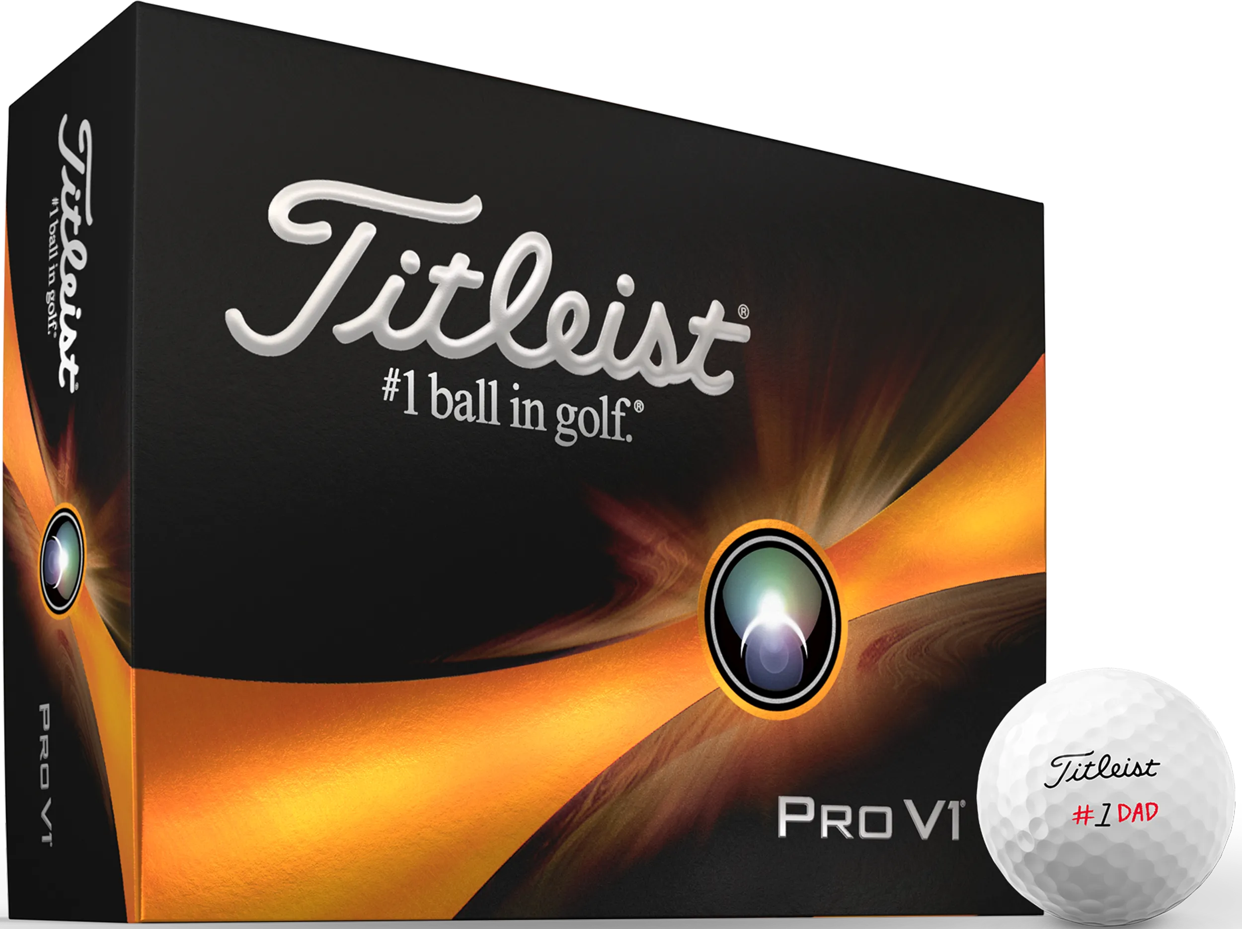 Titleist Pro V1 #1 Dad Limited Edition Golfbälle, weiß