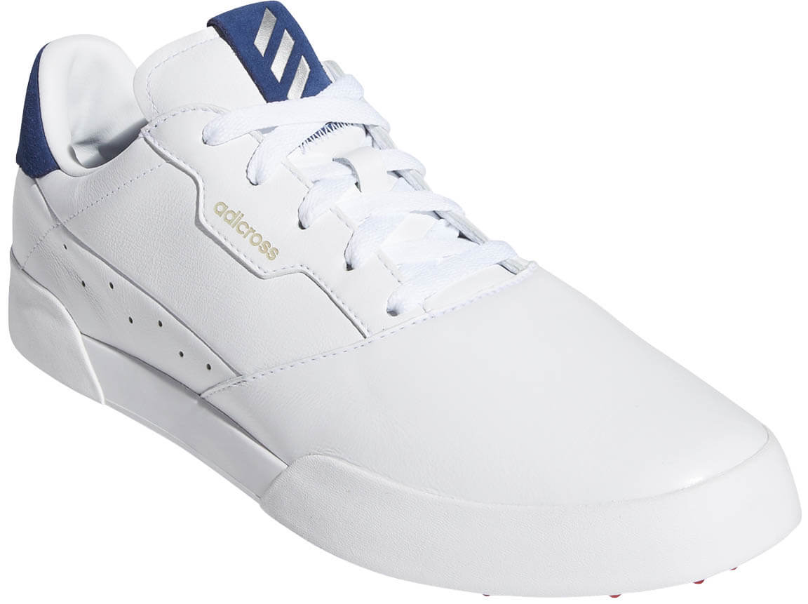 adidas Adicross Retro Golfschuh, white/silver/indigo