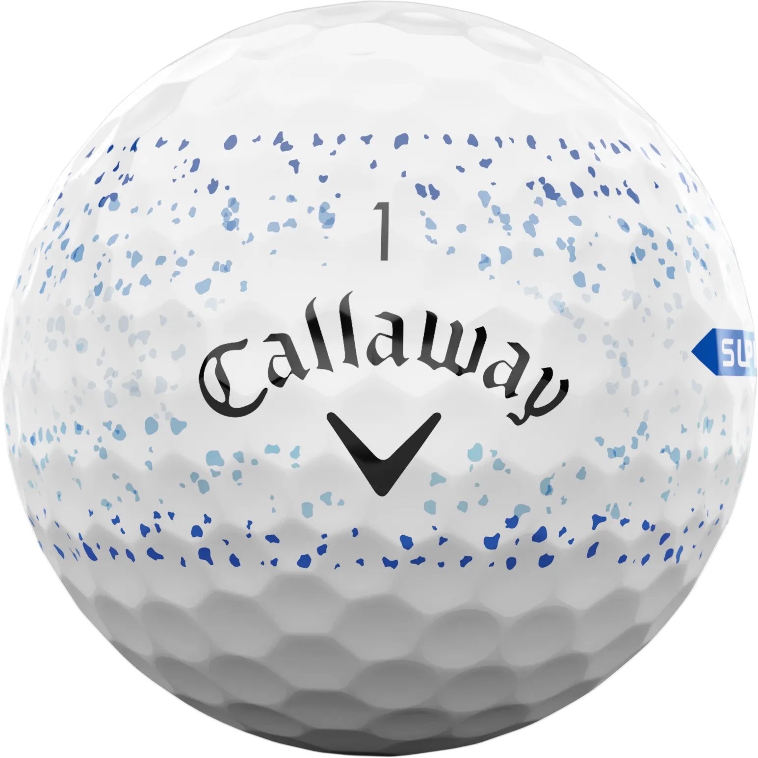Callaway Supersoft Splatter 360 Golfbälle, weiß/blau