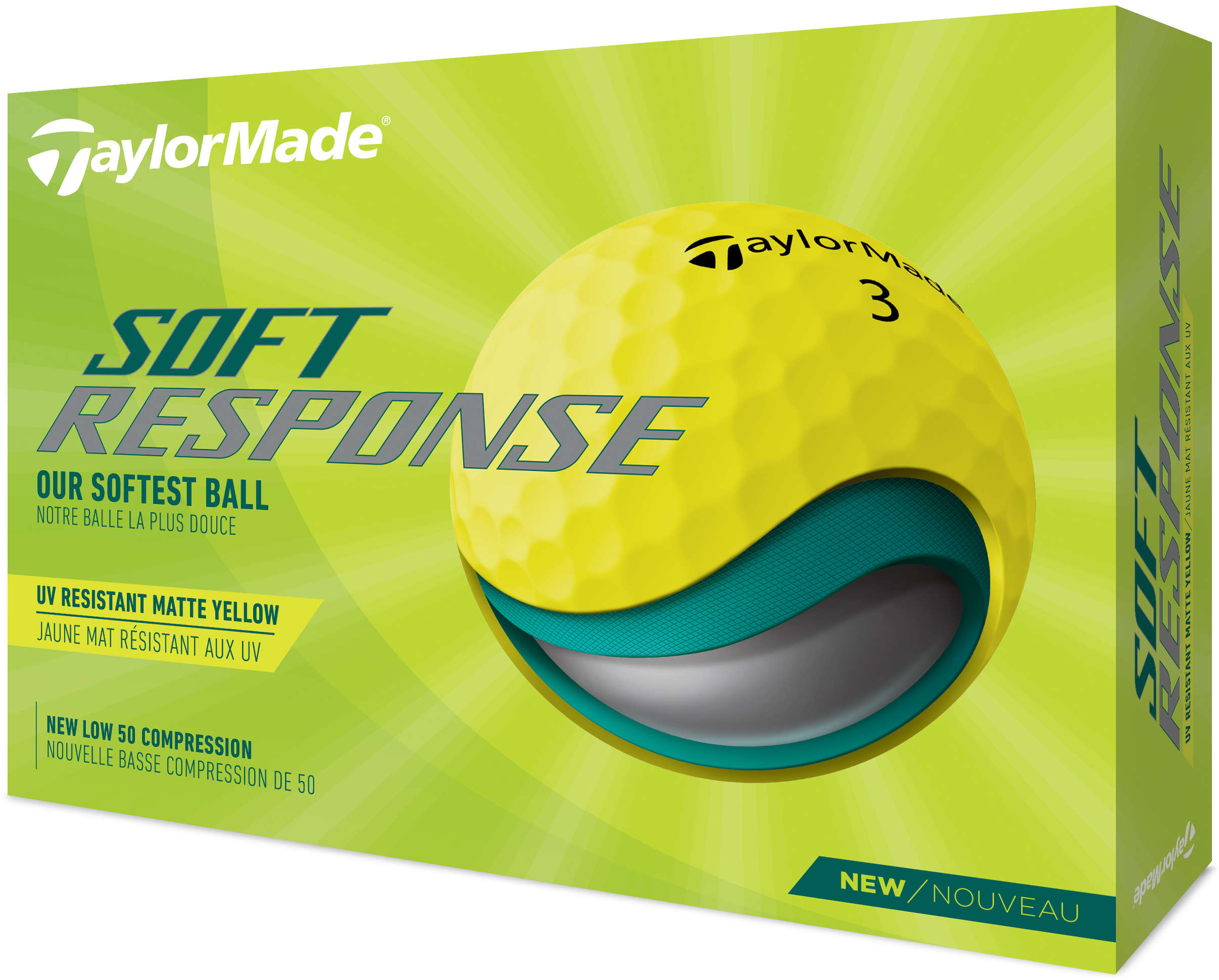 TaylorMade Soft Response Golfbälle, yellow