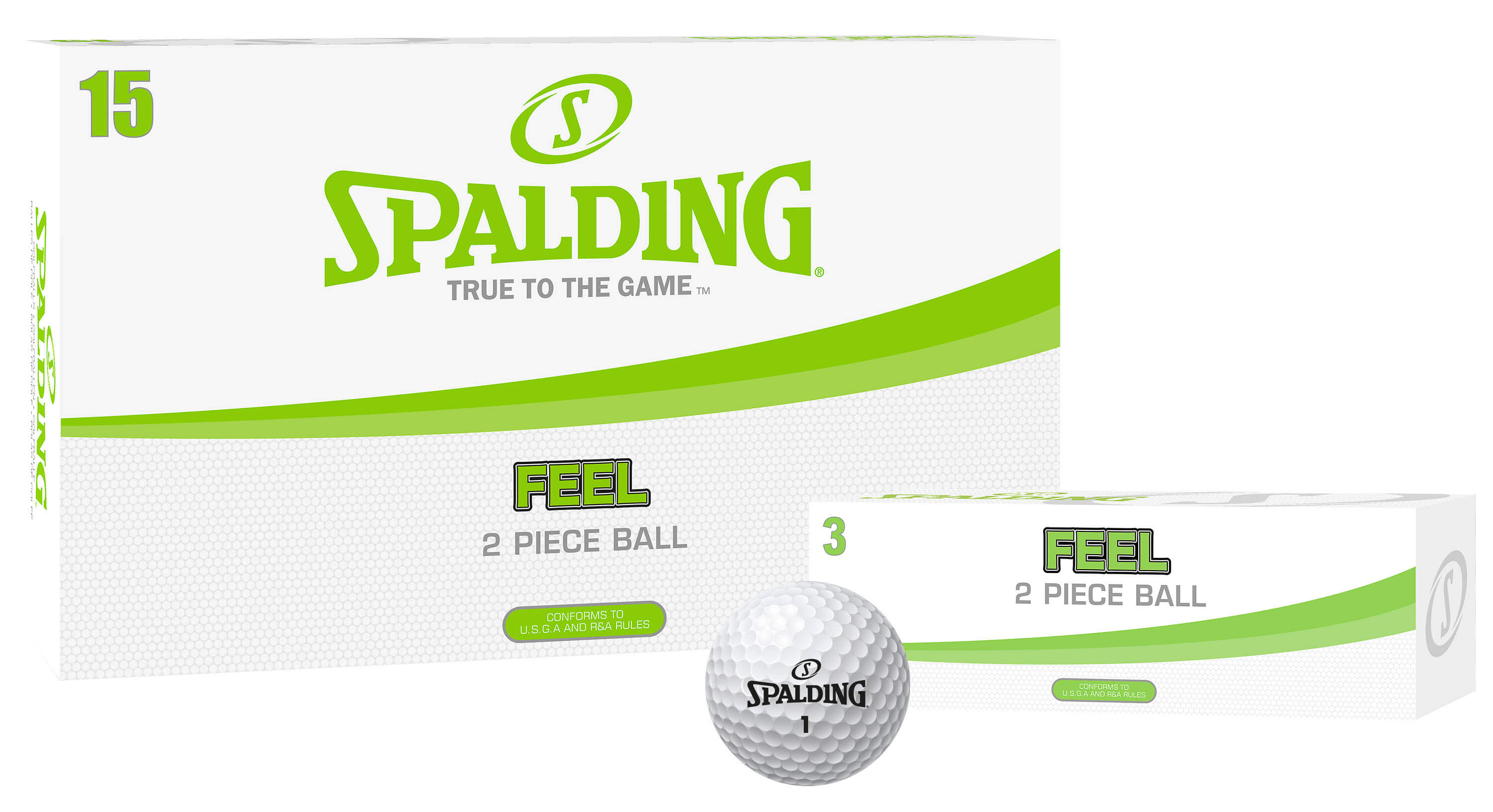 Spalding Feel Golfbälle, white