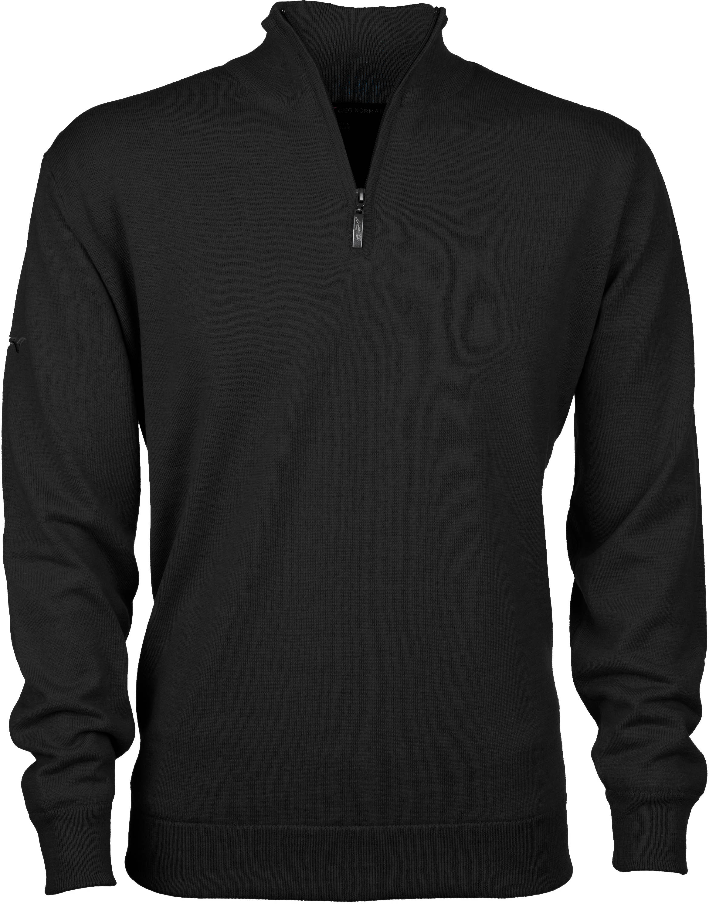 Greg Norman Windbreaker Lined 1/4 Zip Sweater, dark grey