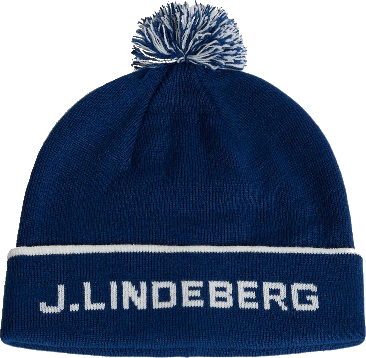 J.Lindeberg Stripe Beanie, blau