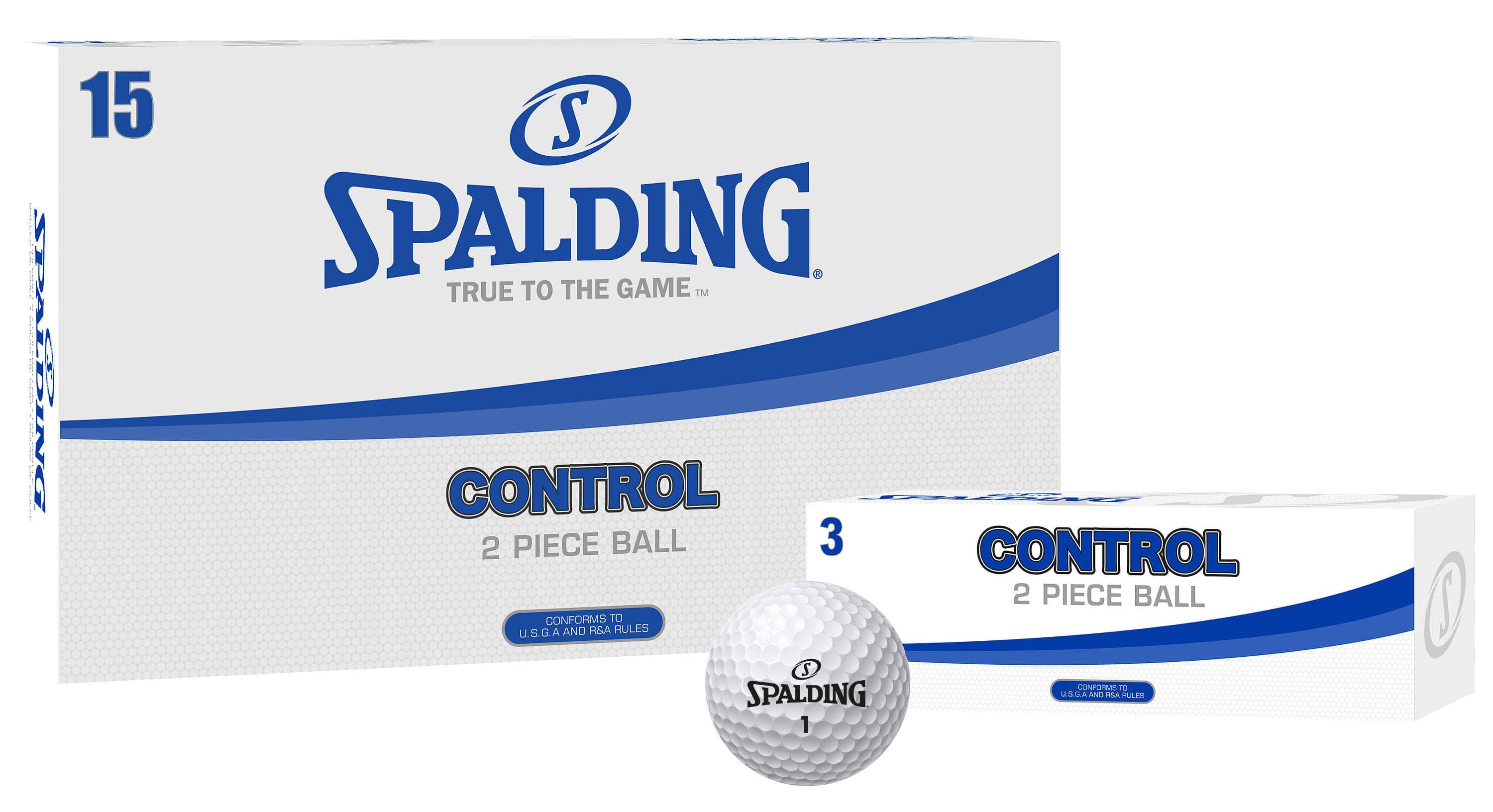 Spalding Control Golfbälle, white