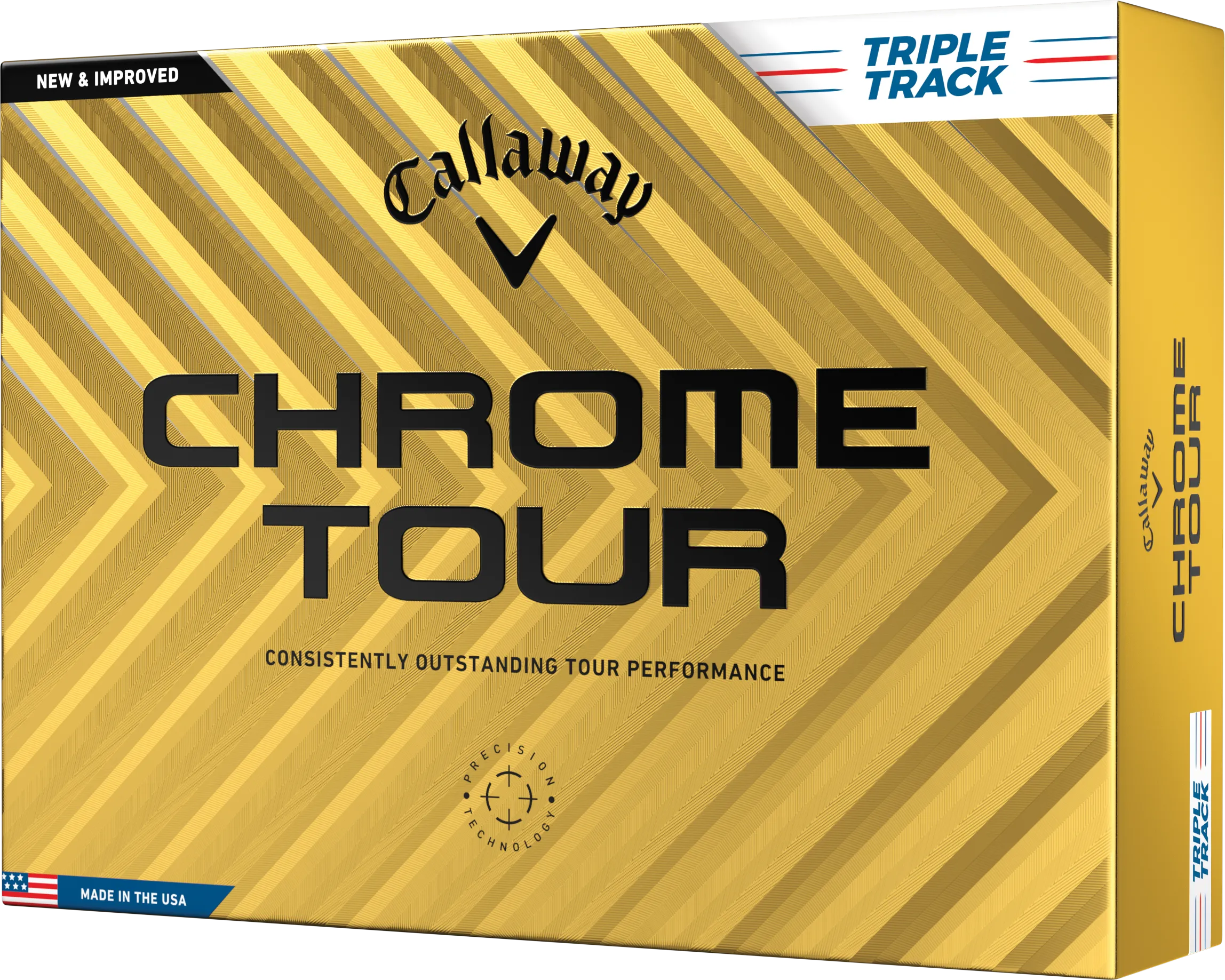 Callaway Chrome Tour Triple Track Golfbälle, weiß