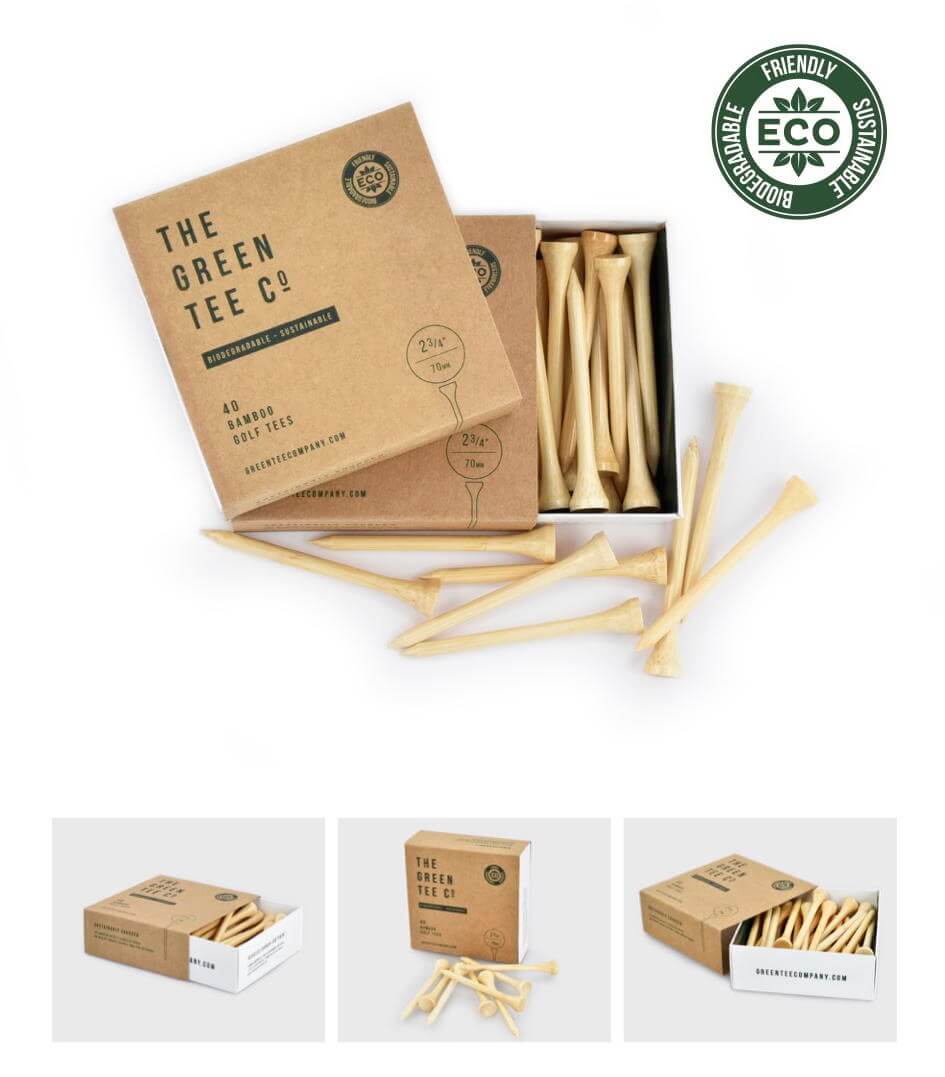 par71 40 x 2 3/4 inch Bambus-Tees, 100% recyclebar